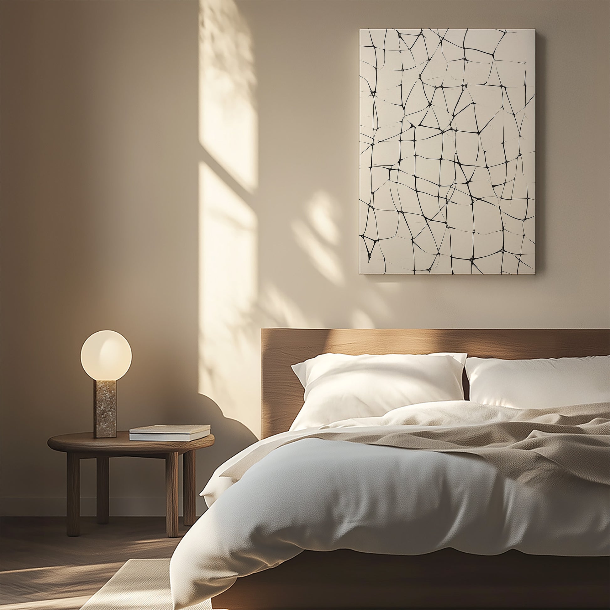 Design Concept No. 55 for Fractured Serenity Modern Satin Canvas Poster Art