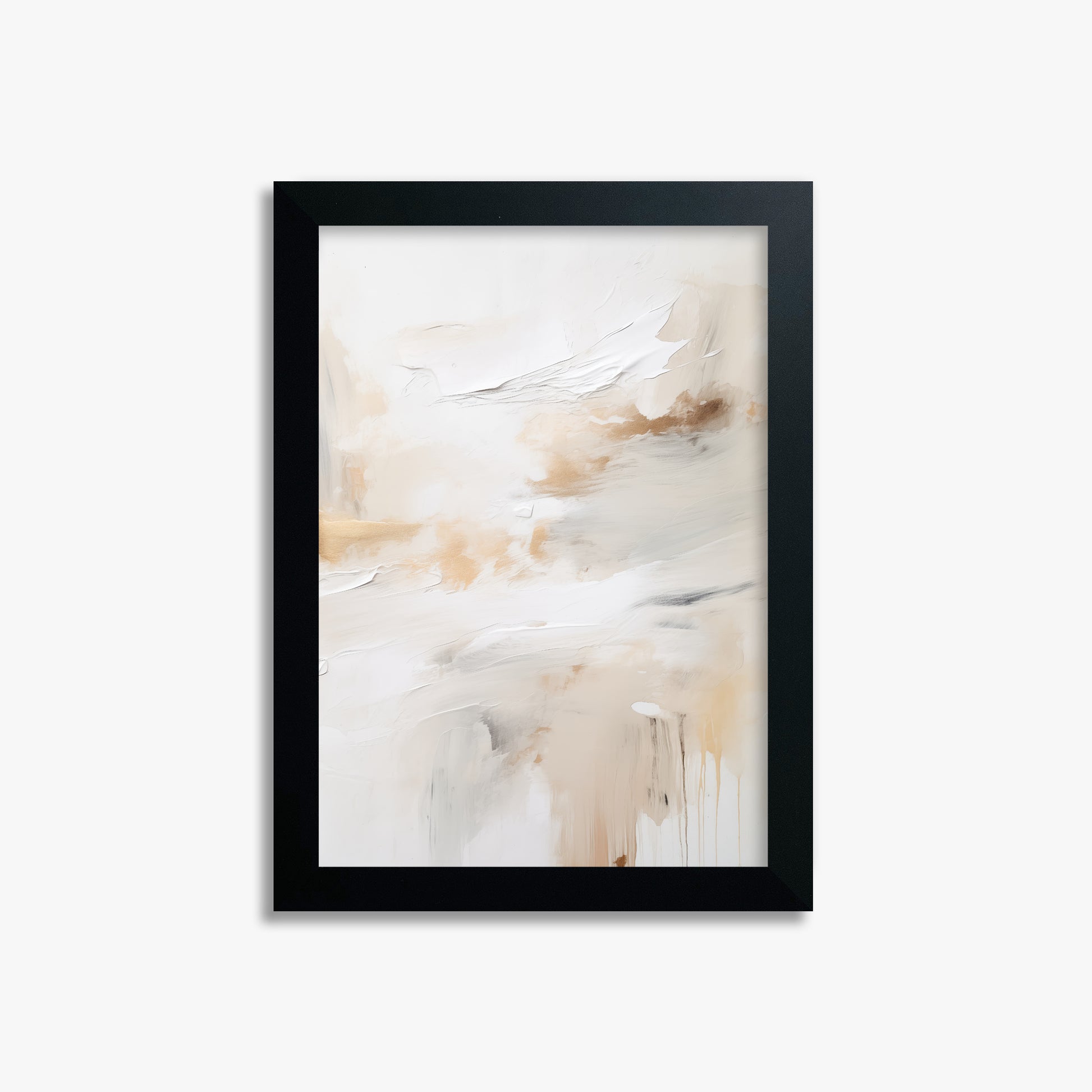 Golden Flux, 21x30cm Framed Poster With Black Frame