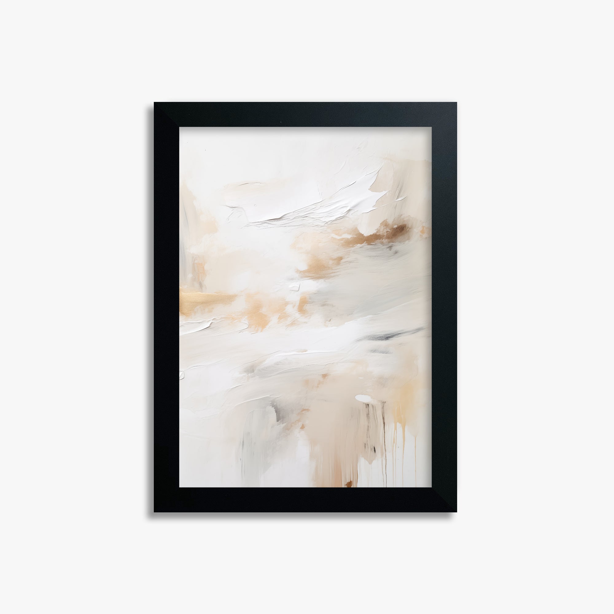 Golden Flux, 21x30cm Framed Poster With Black Frame