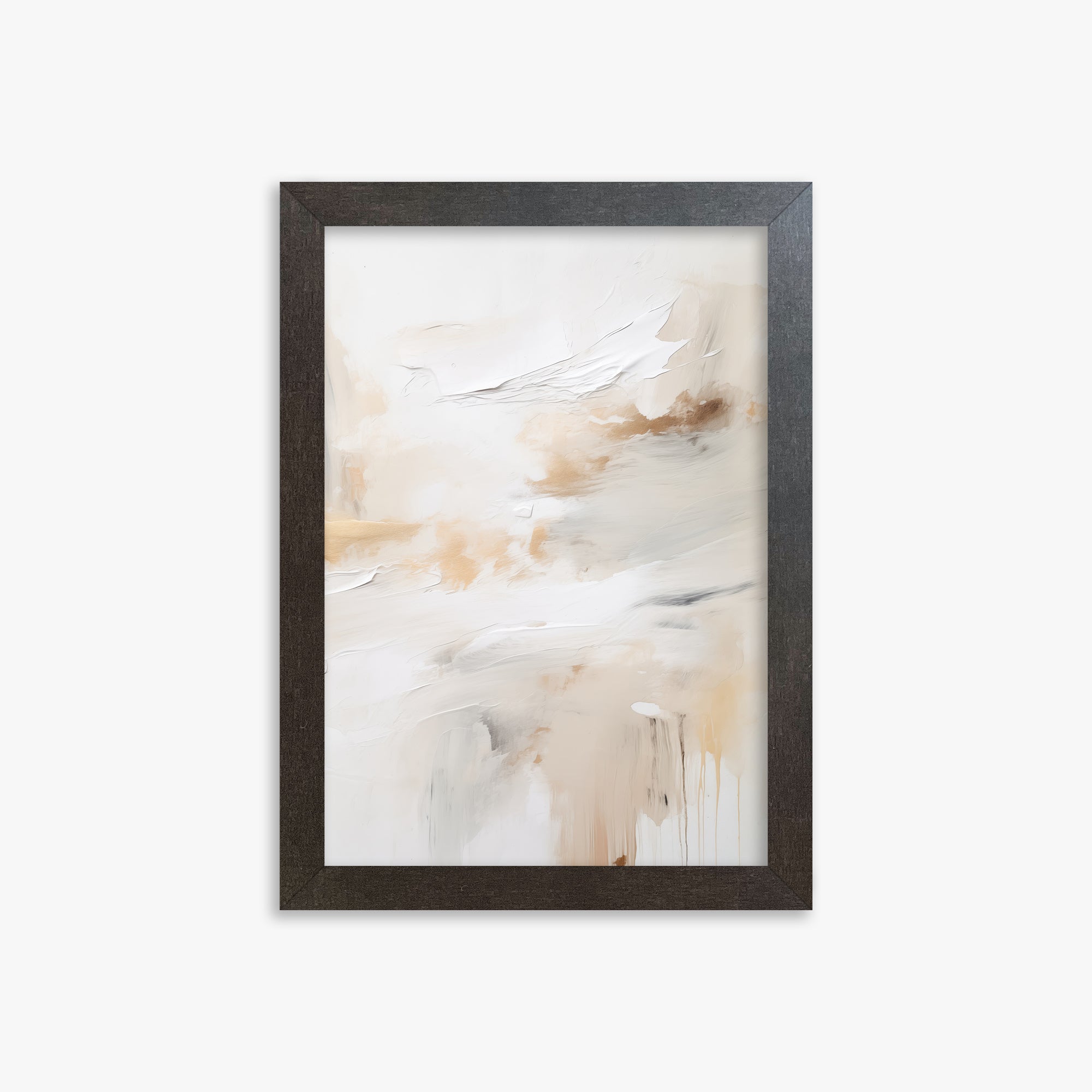 Golden Flux, 21x30cm Framed Art Reproduction With Espresso Frame