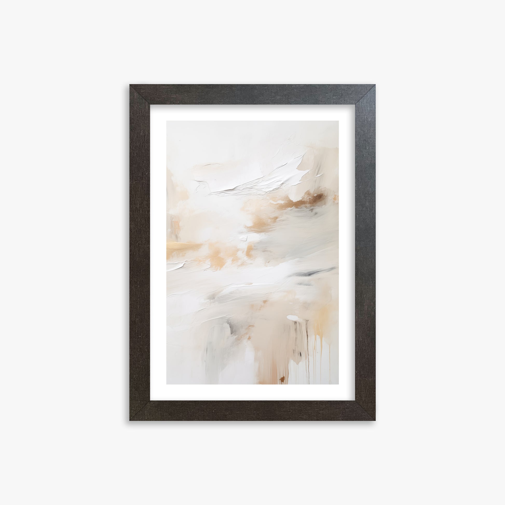 Golden Flux, 21x30cm Framed Art Reproduction With Espresso Frame
