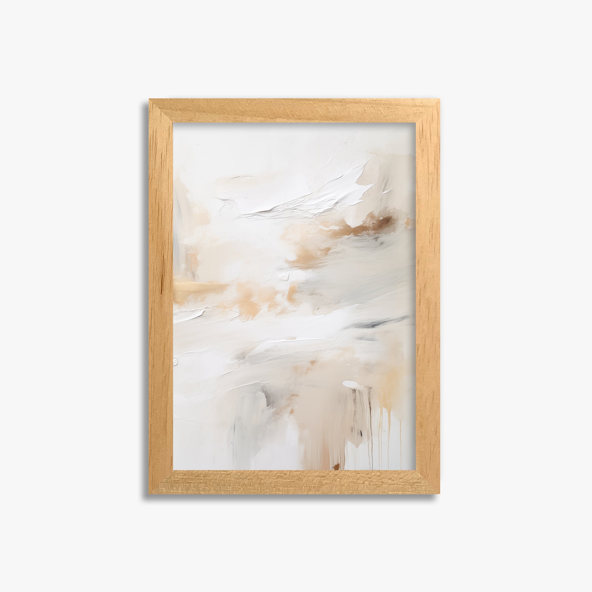 Golden Flux, 21x30cm Framed Poster With Oak Frame