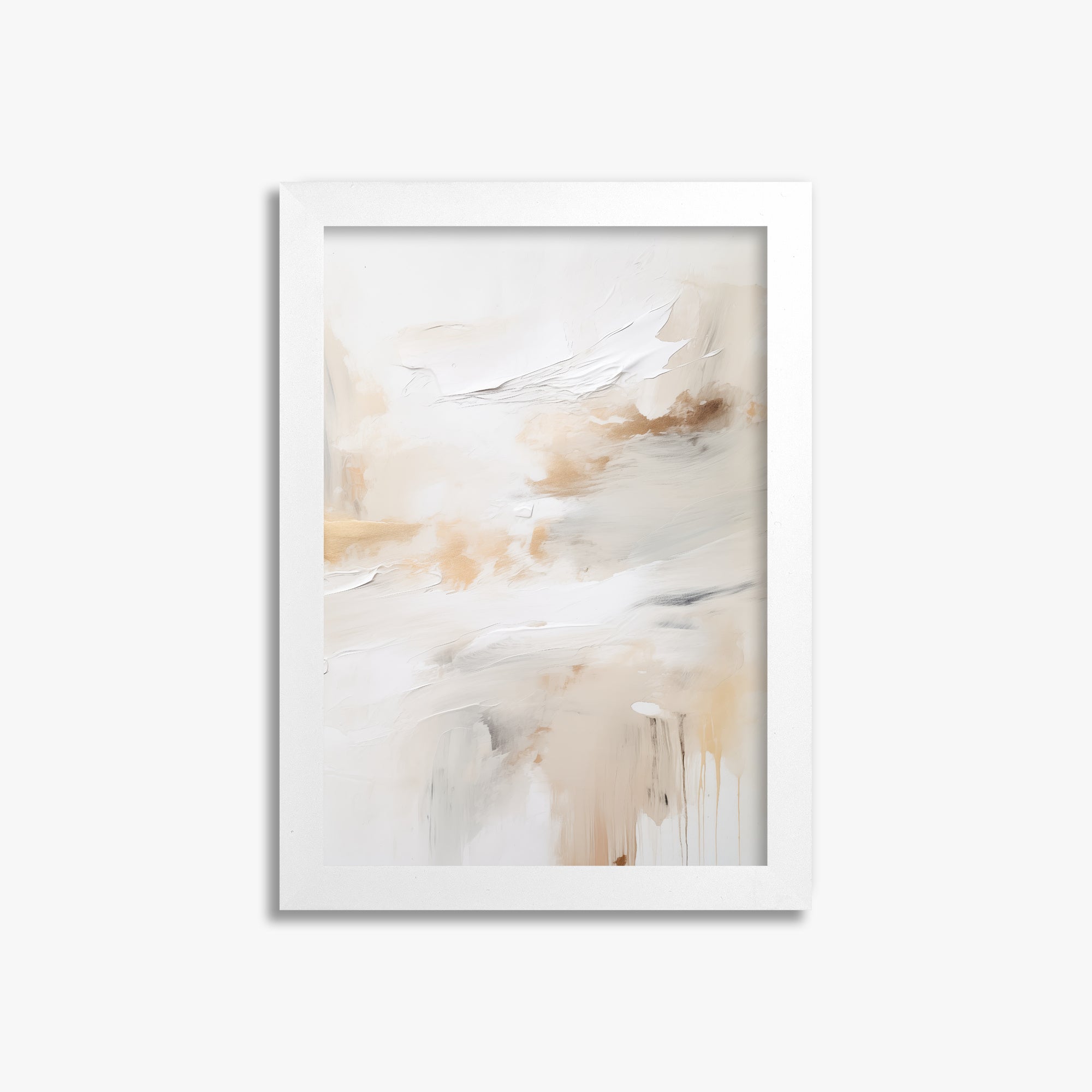 Golden Flux, 21x30cm Framed Poster With White Frame