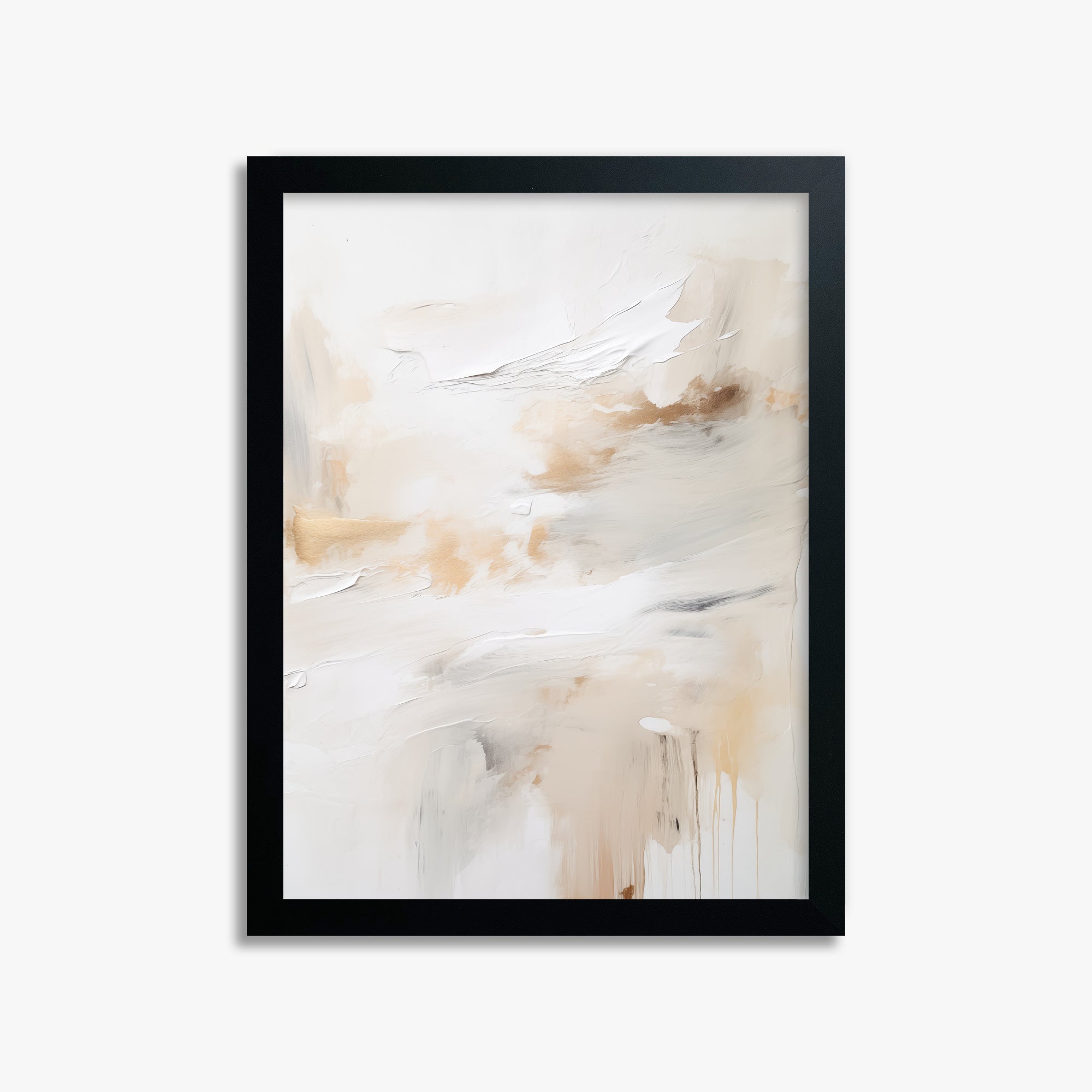 Golden Flux, 30x40cm Framed Poster With Black Frame