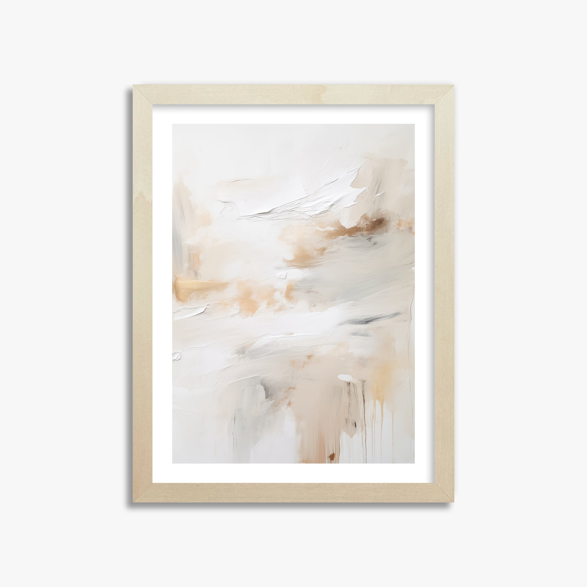 Golden Flux, 30x40cm Framed Art Reproduction With Lime Wood Frame