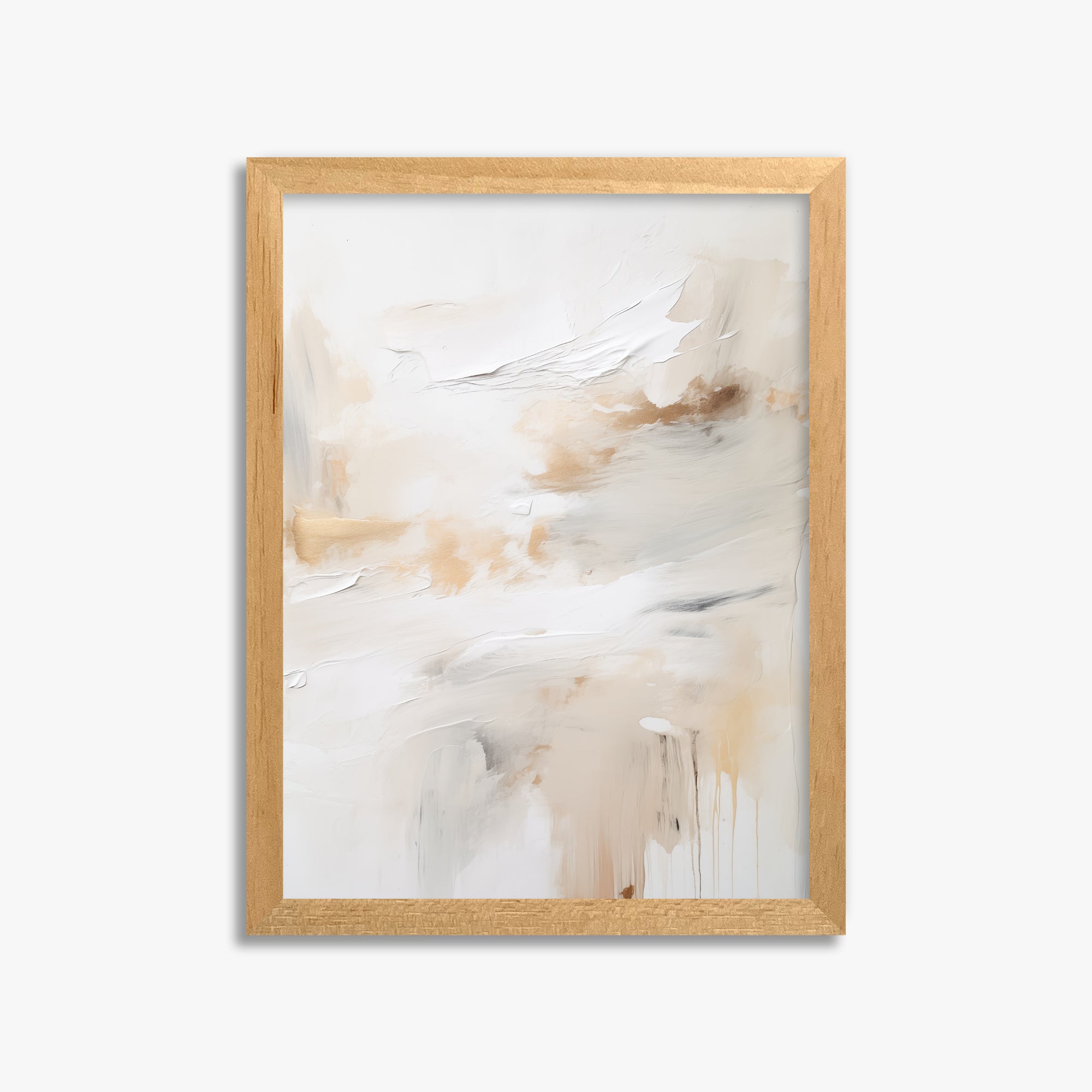 Golden Flux, 30x40cm Framed Poster With Oak Frame