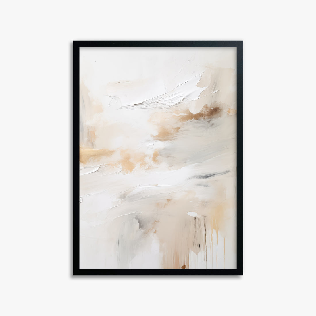 Golden Flux, 50x70cm Framed Poster With Black Frame