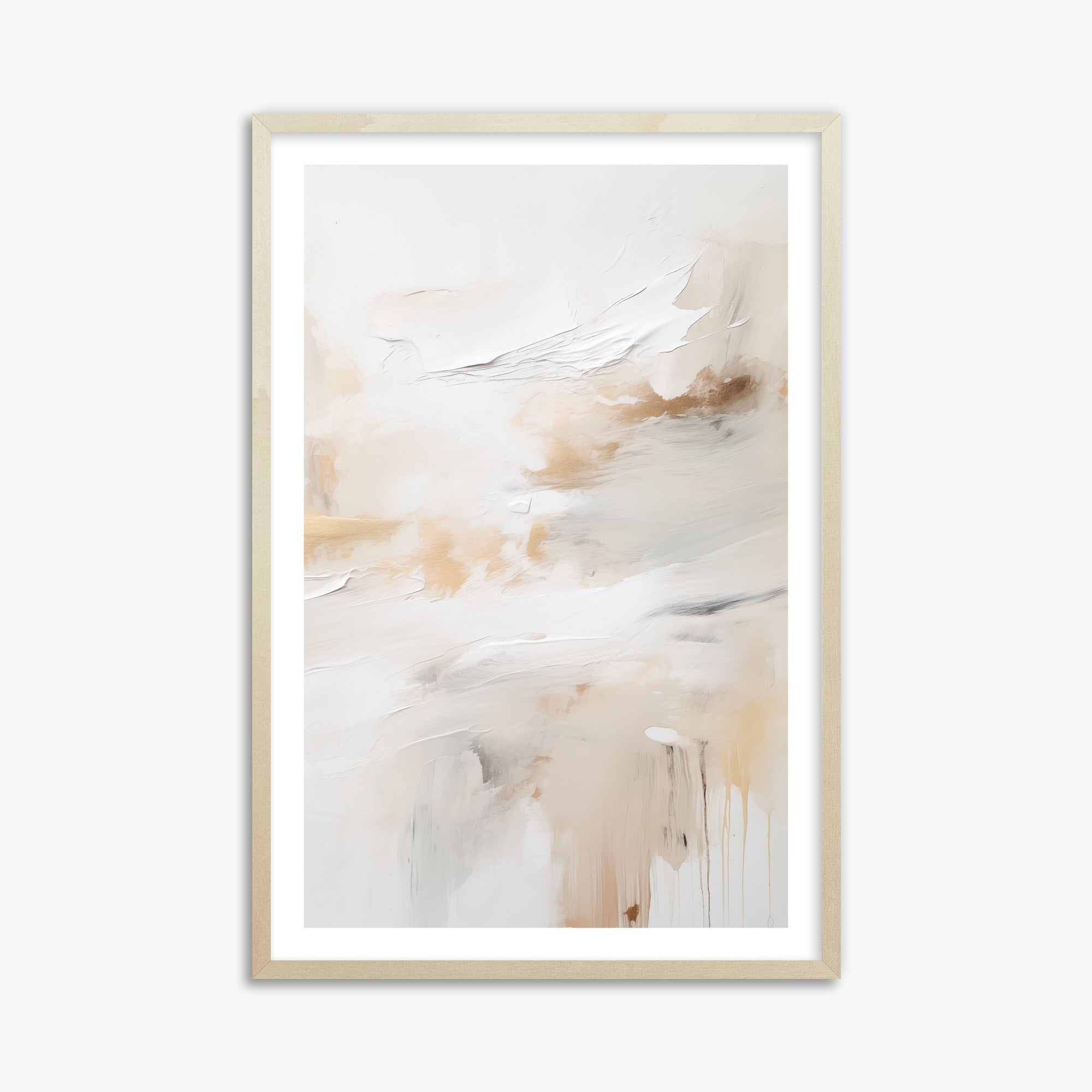 Golden Flux, 61x91cm Framed Art Reproduction With Lime Wood Frame