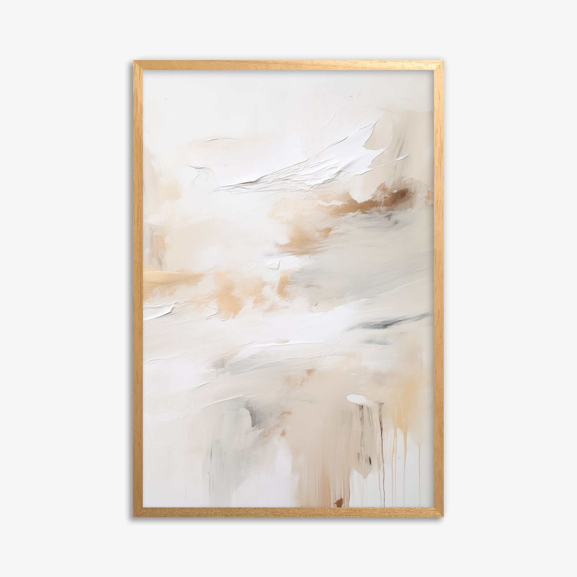 Golden Flux, 61x91cm Framed Poster With Oak Frame