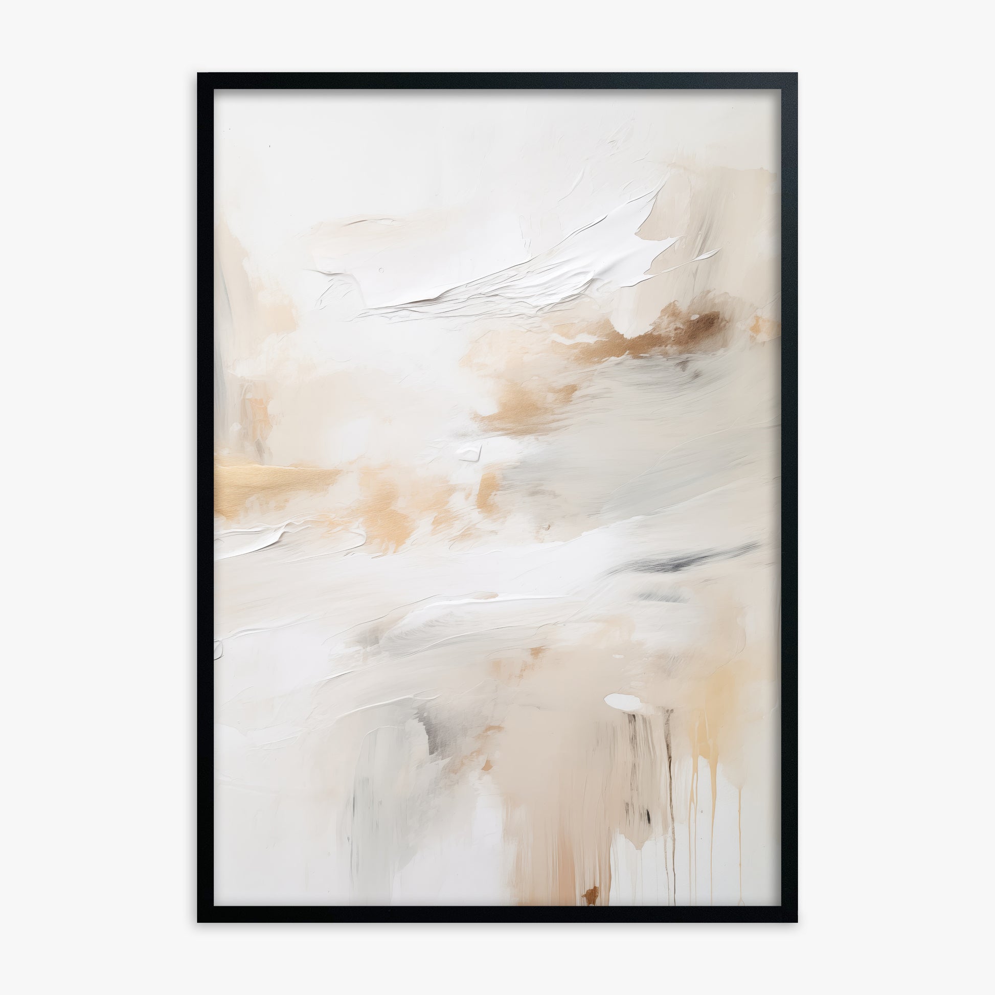 Golden Flux, Black Framed Poster With Black Frame