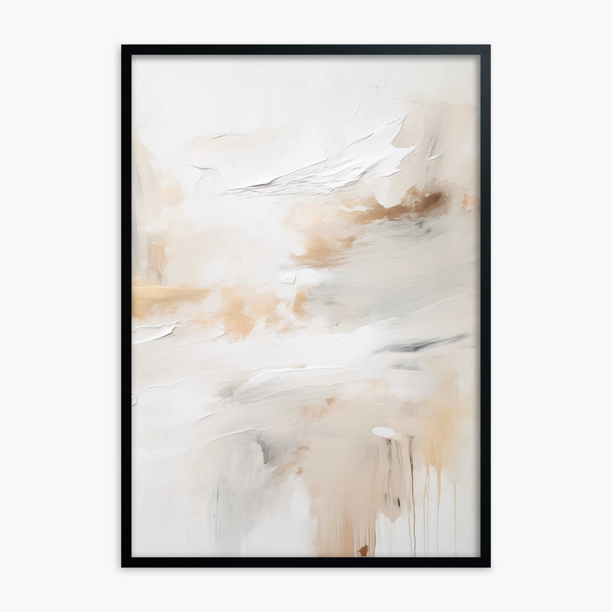 Golden Flux, Black Framed Poster With Black Frame