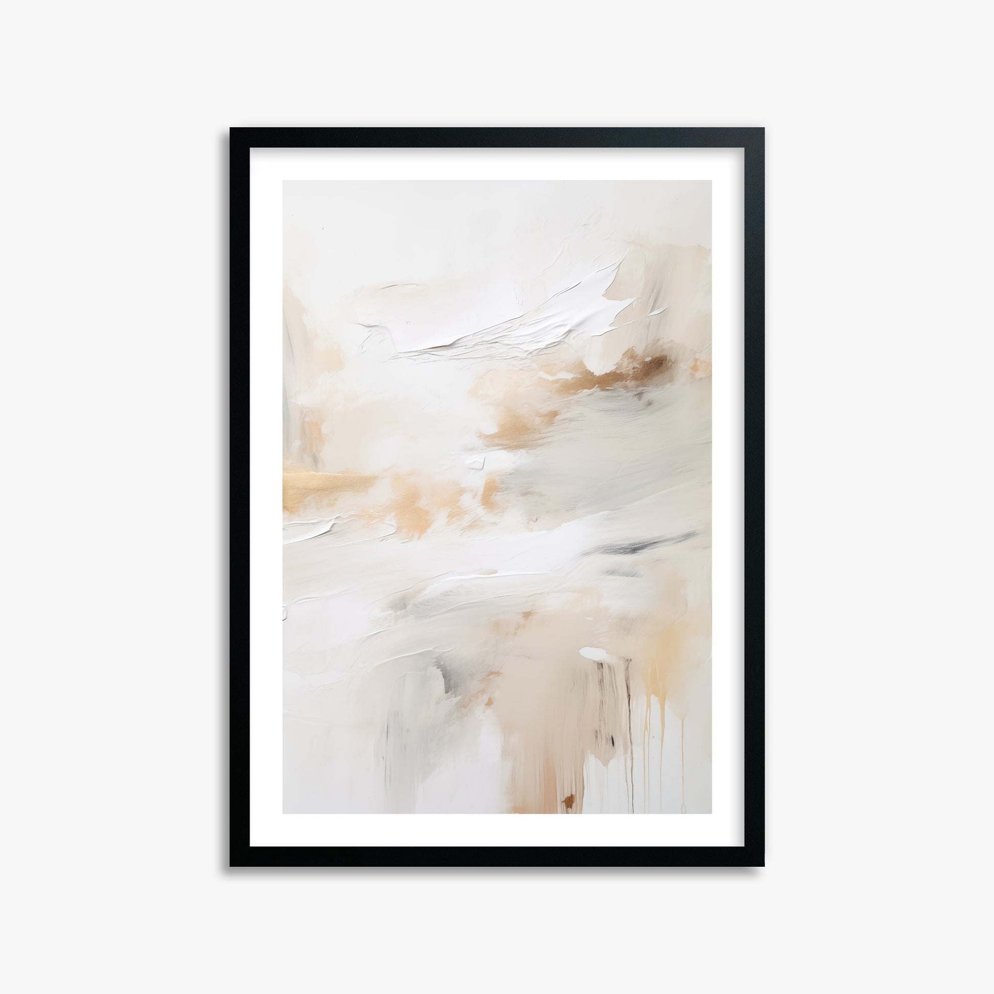 Golden Flux, 50x70cm Black Framed Art Reproduction
