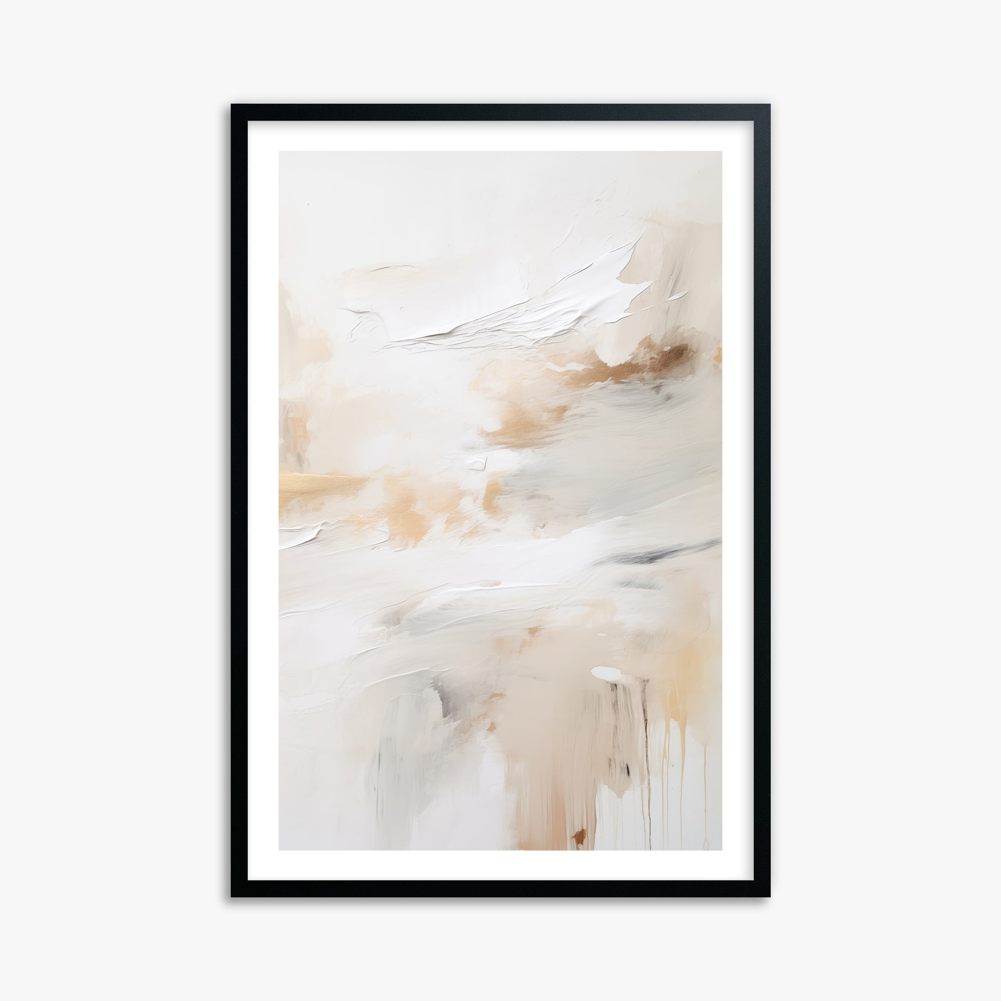 Golden Flux, 61x91cm Black Framed Art Reproduction