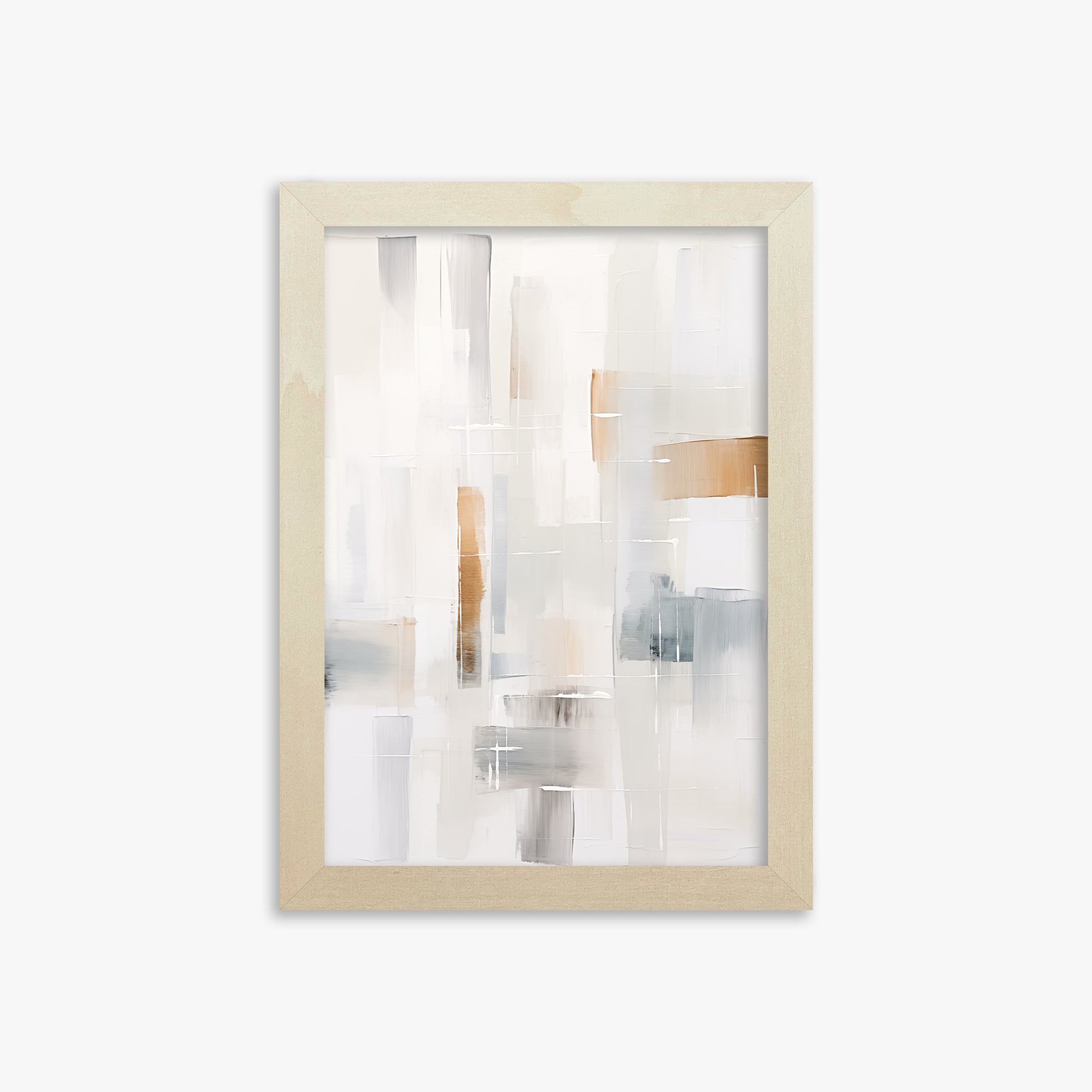 Muted Blocks, 21x30cm Framed Poster With Lime Wood Frame