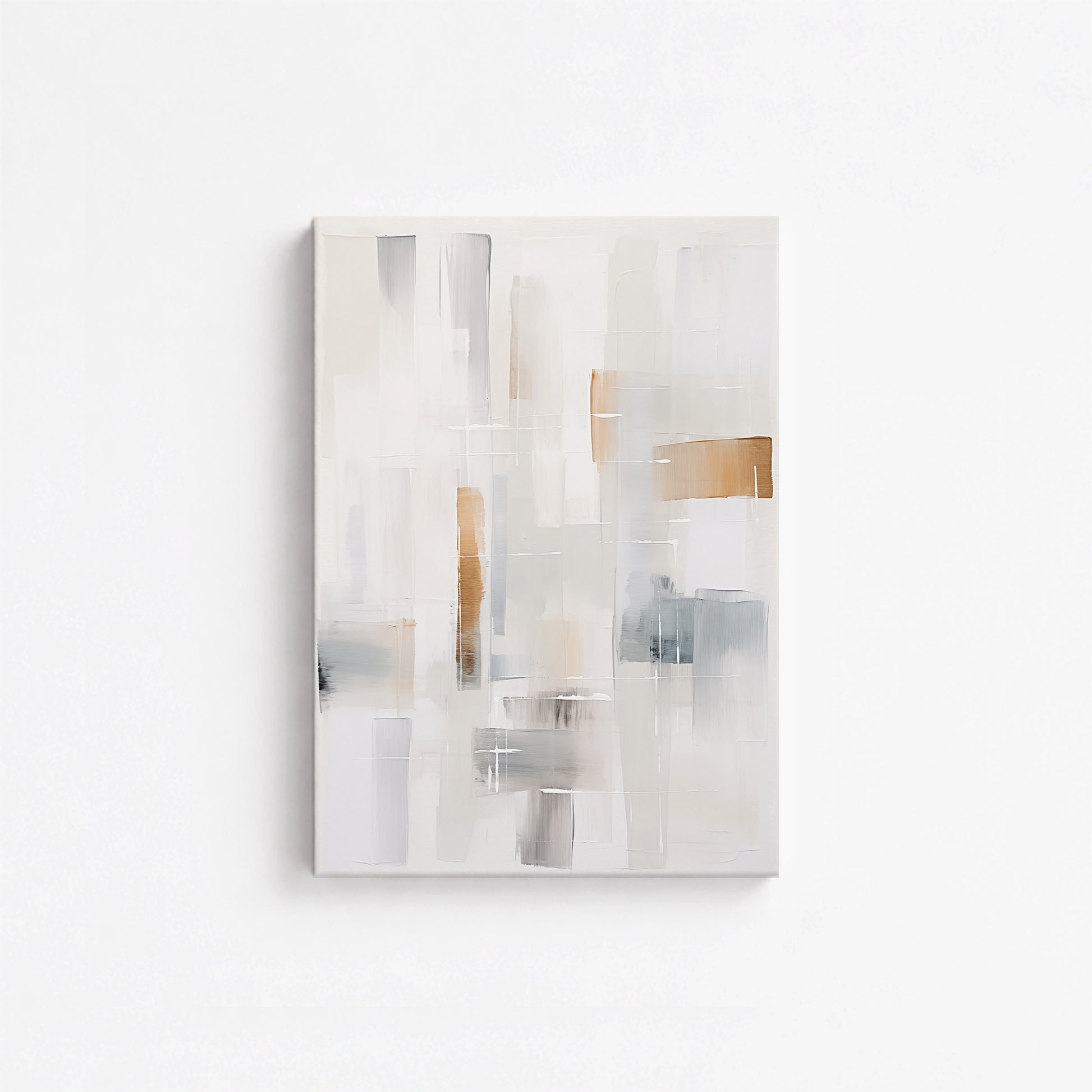 Muted Blocks, 21x30cm Satin Canvas Poster
