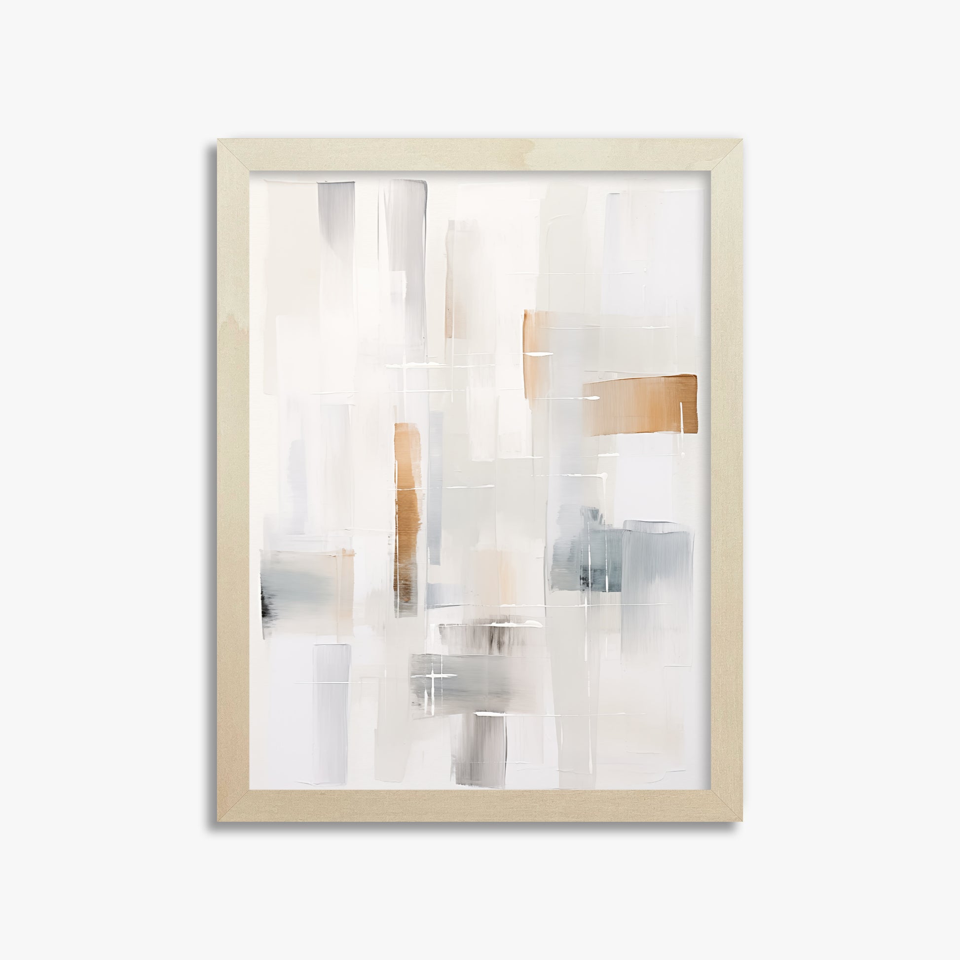 Muted Blocks, 30x40cm Framed Poster With Lime Wood Frame