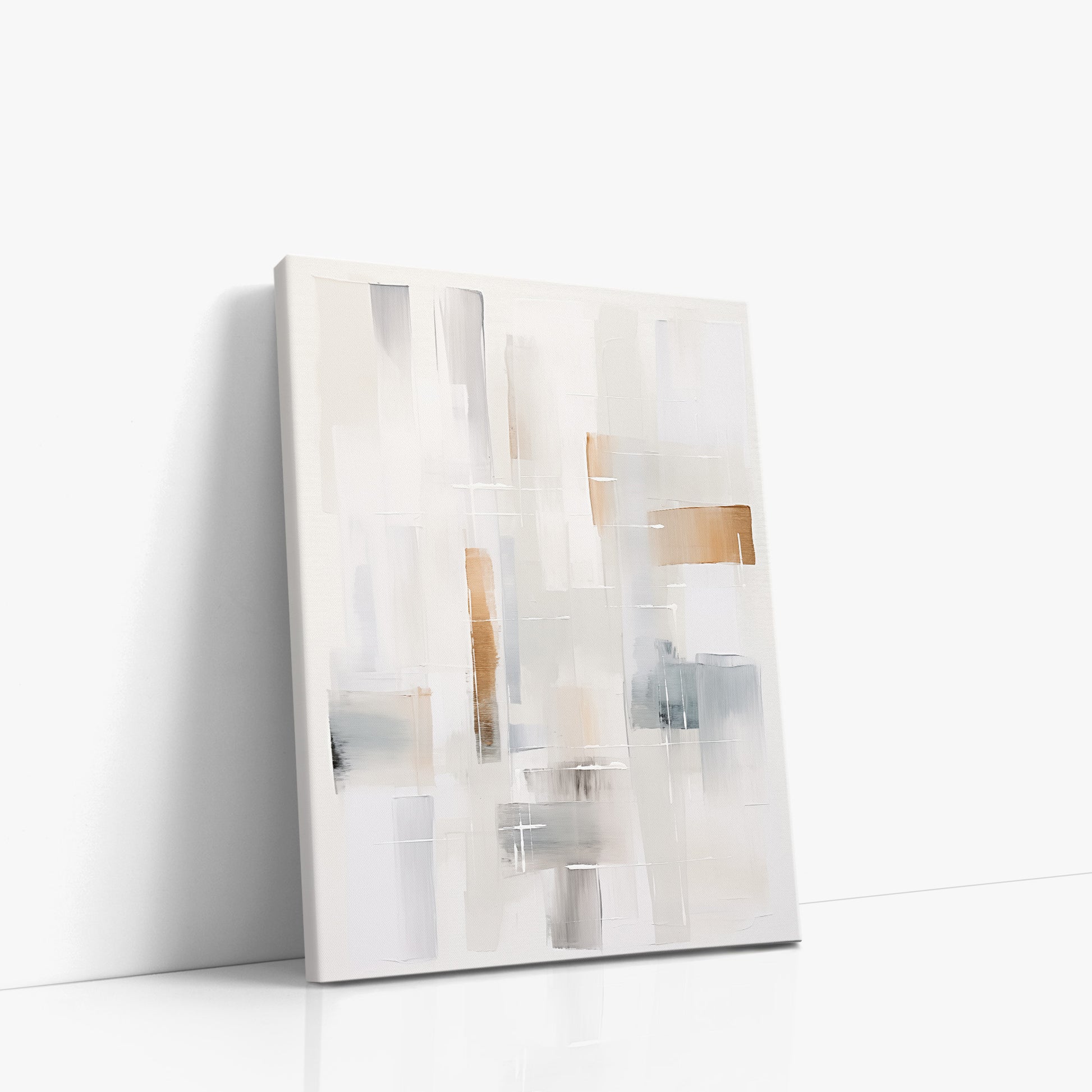 Muted Blocks, 30x40cm Satin Canvas Poster Left Angle