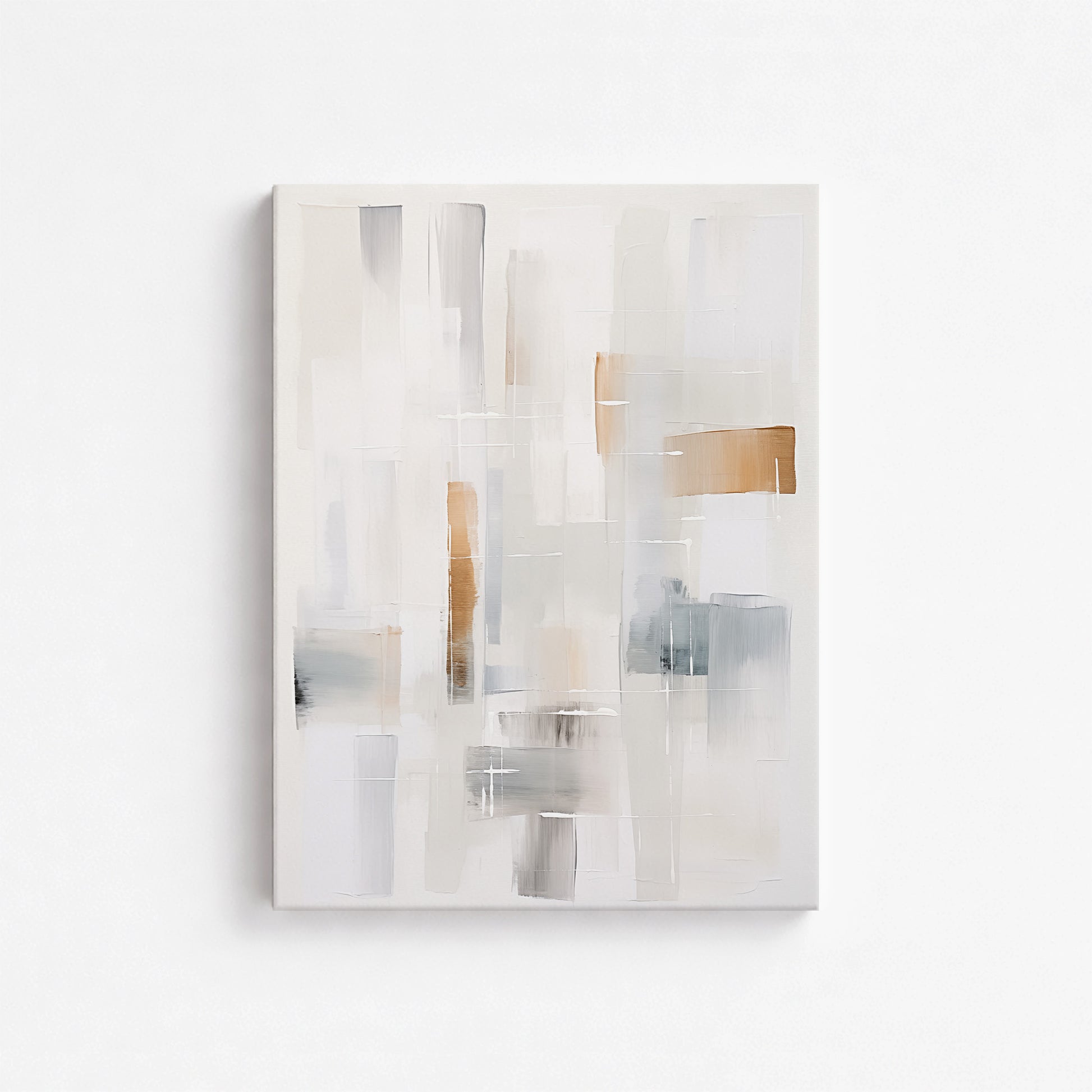 Muted Blocks, 30x40cm Satin Canvas Poster
