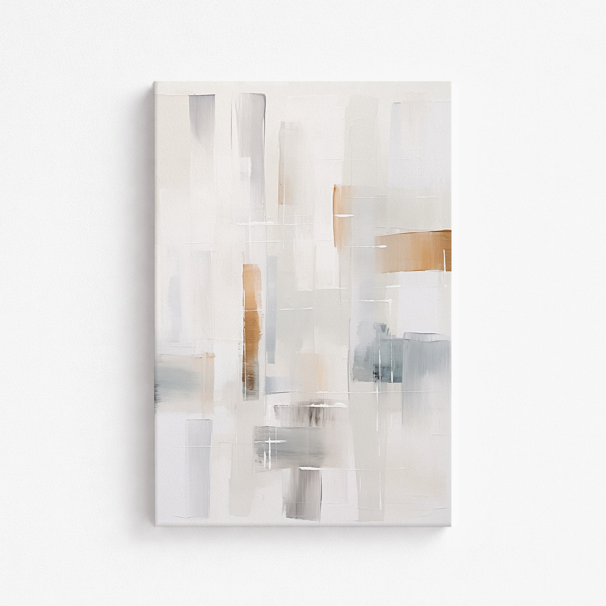 Muted Blocks, 61x91cm Satin Canvas Poster