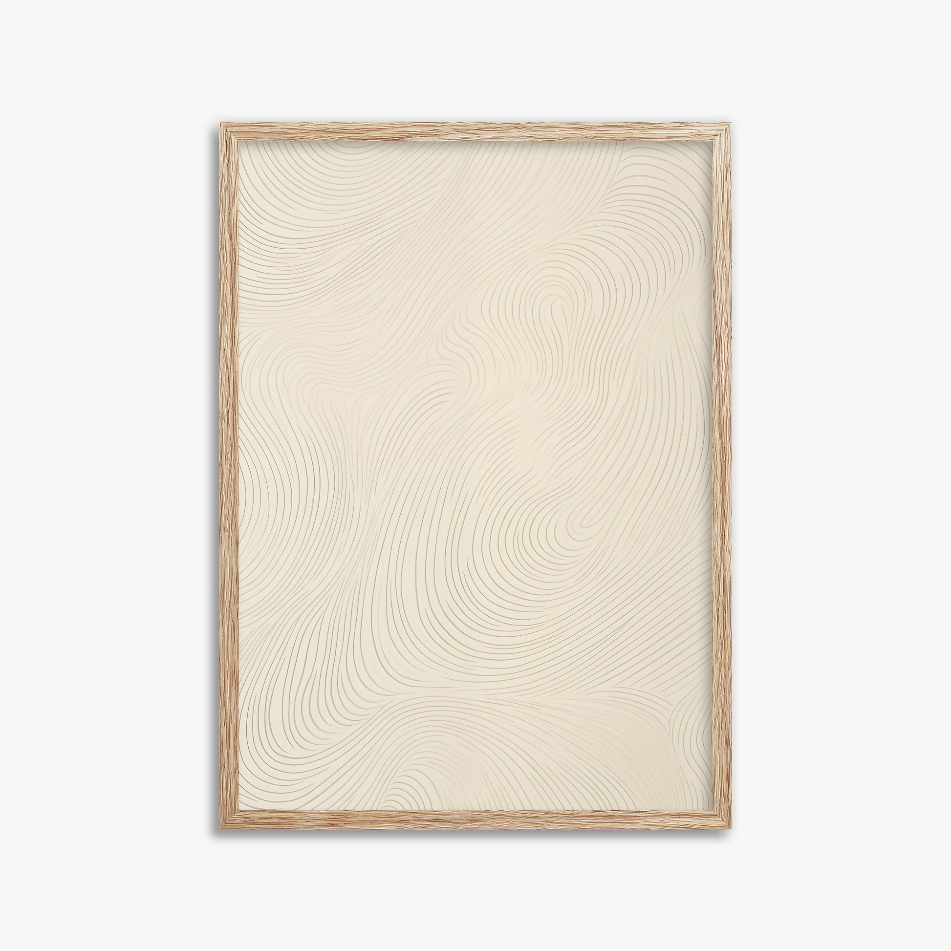 Serene Currents, 50x70cm Framed Poster With Raw Oak Frame