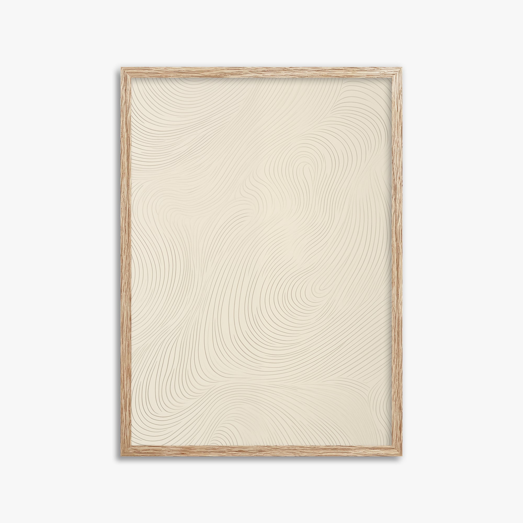 Serene Currents, 50x70cm Framed Poster With Raw Oak Frame