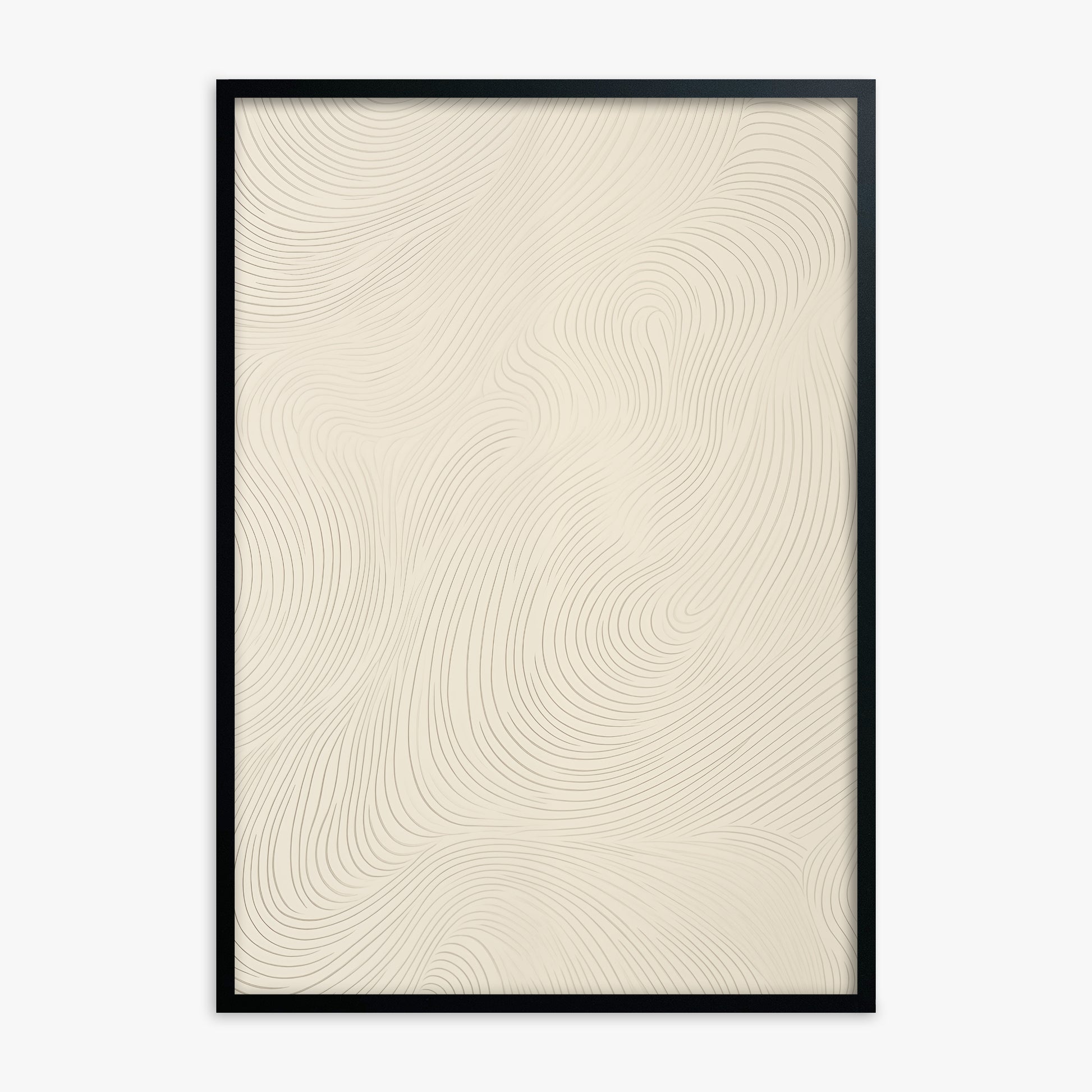 Serene Currents, Black Framed Poster With Black Frame
