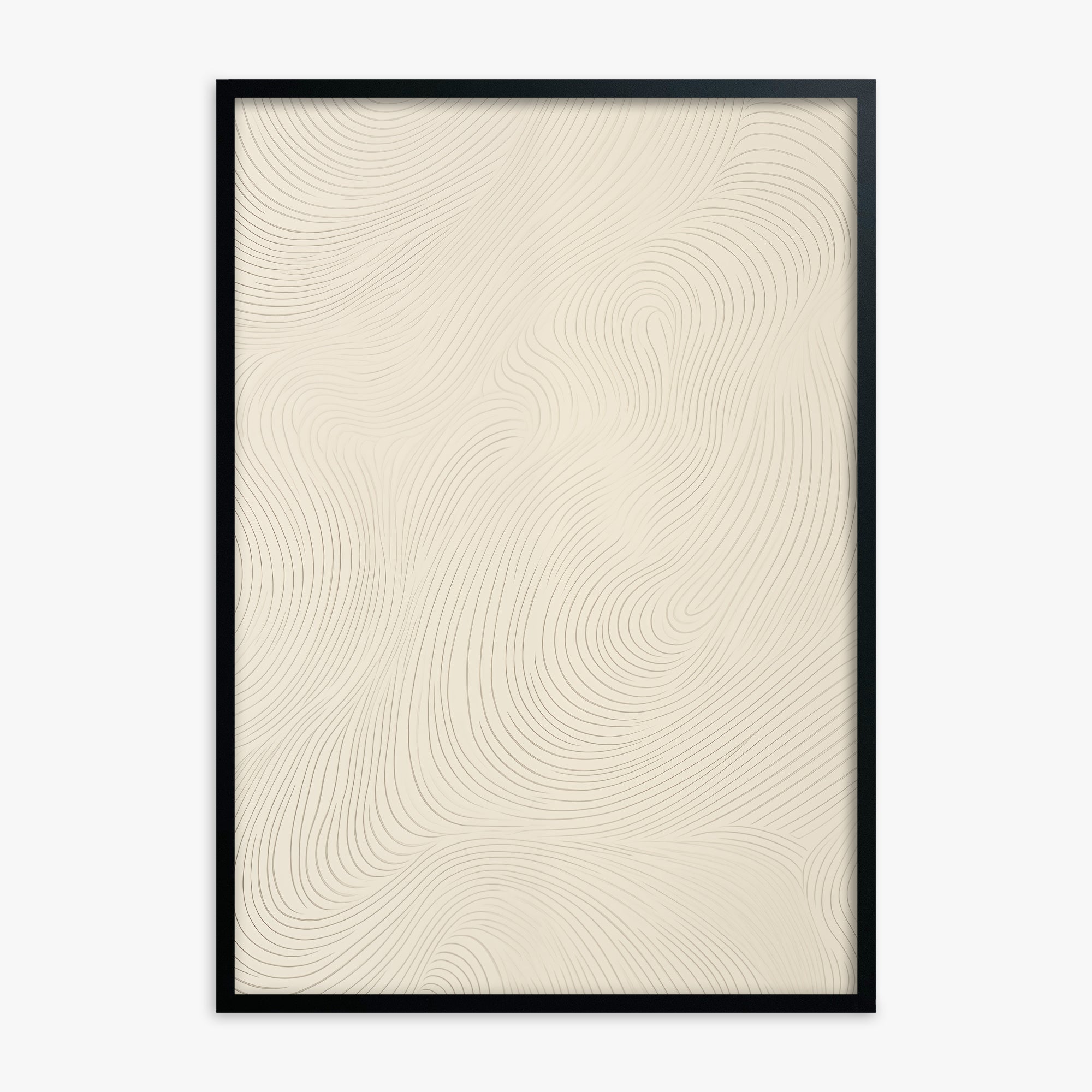 Serene Currents, Black Framed Poster With Black Frame