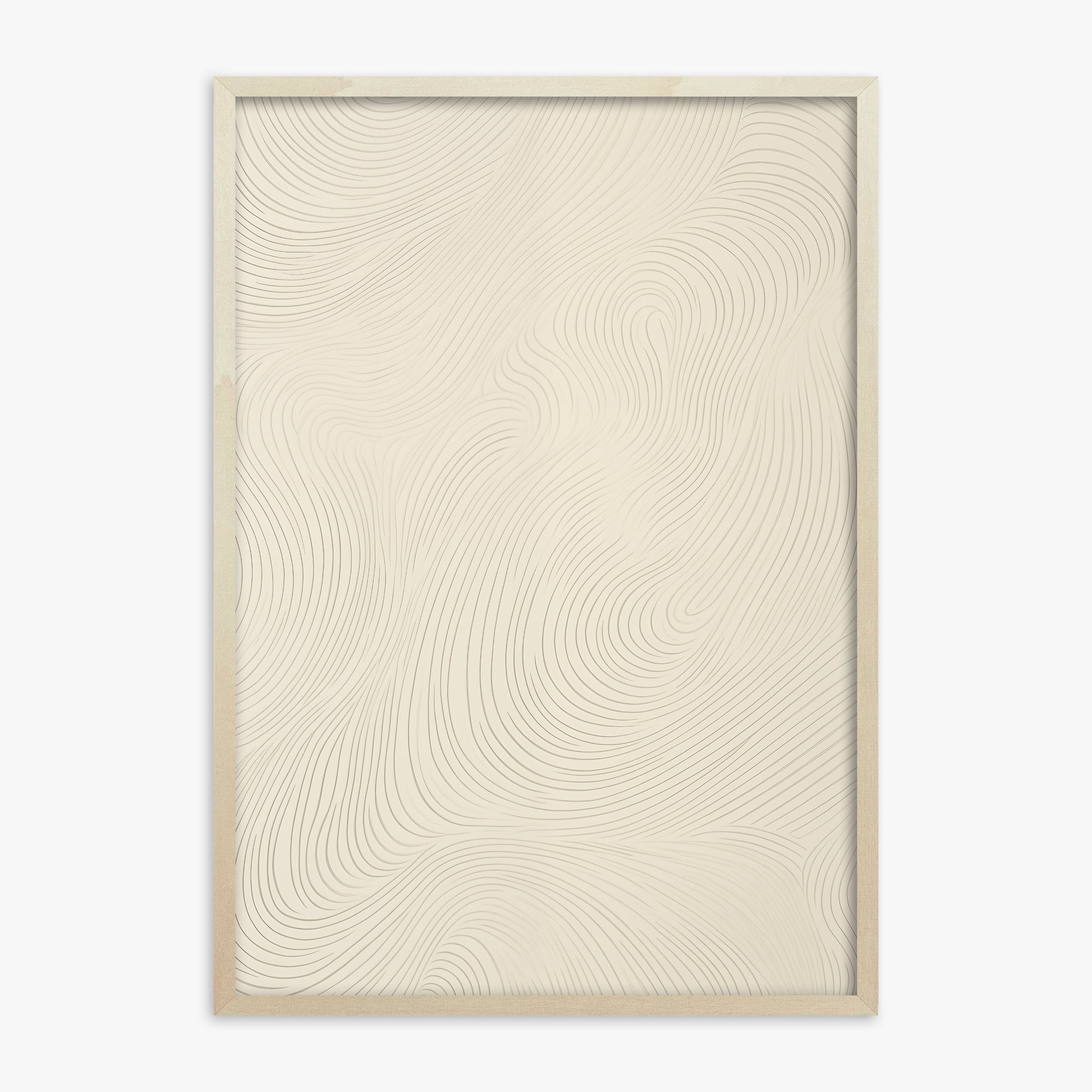 Serene Currents, 70x100cm Framed Poster With Lime Wood Frame