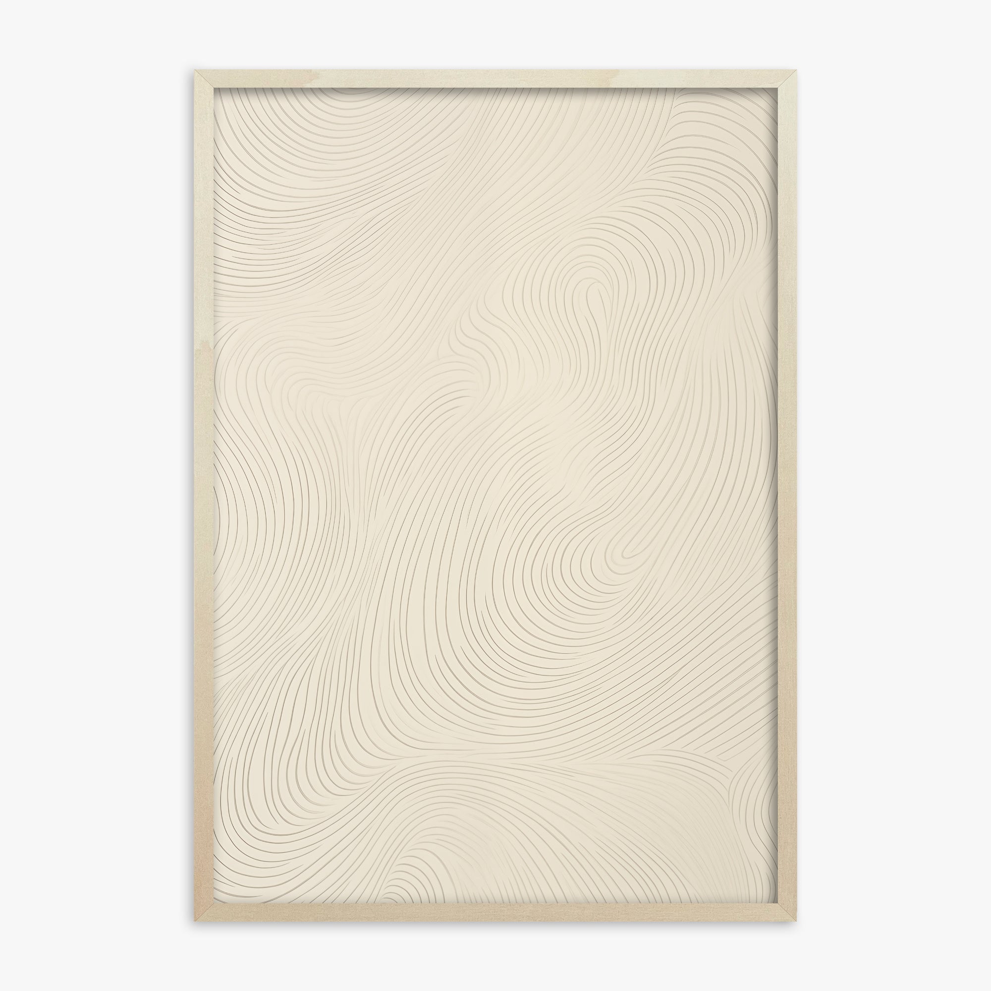 Serene Currents, 70x100cm Framed Poster With Lime Wood Frame