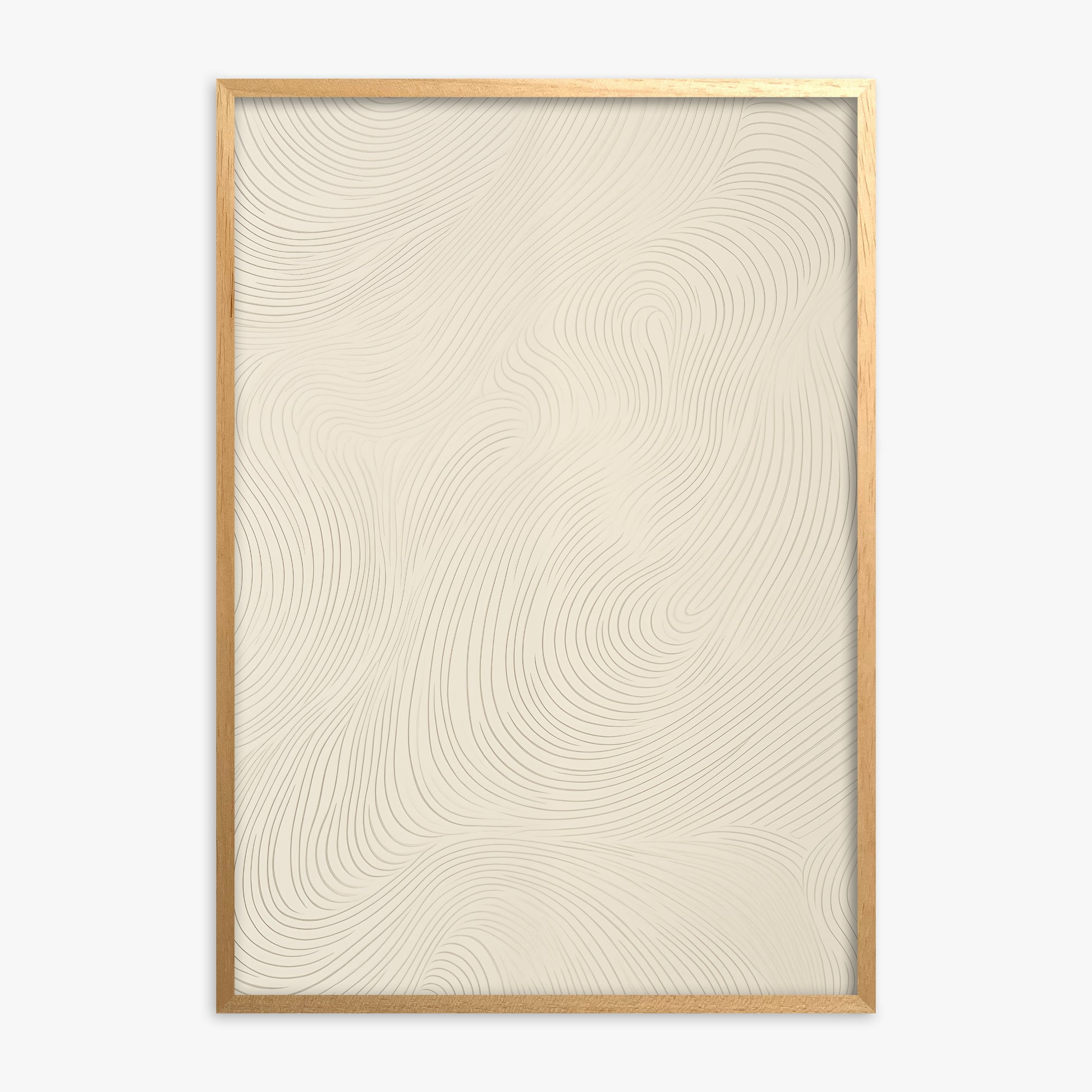 Serene Currents, Oak Framed Poster With Oak Frame
