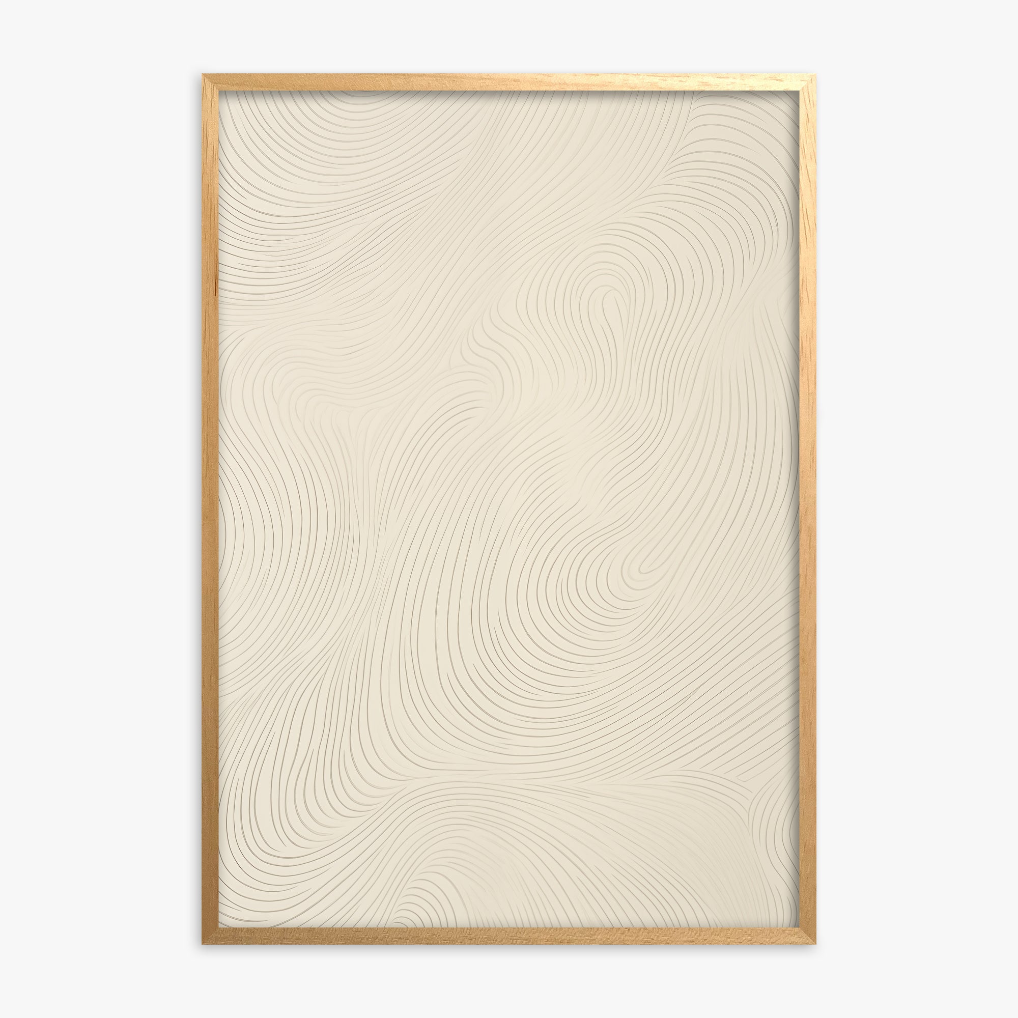 Serene Currents, Oak Framed Poster With Oak Frame