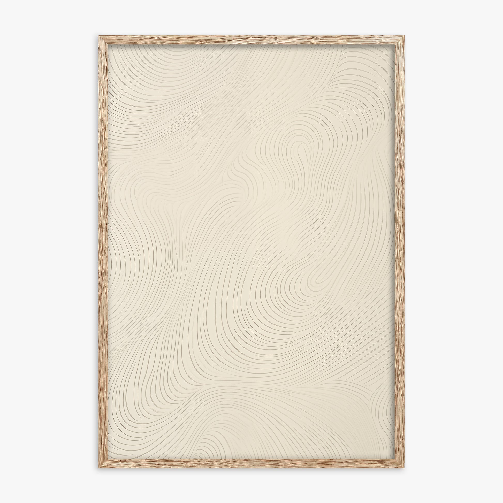 Serene Currents, 70x100cm Framed Poster With Raw Oak Frame