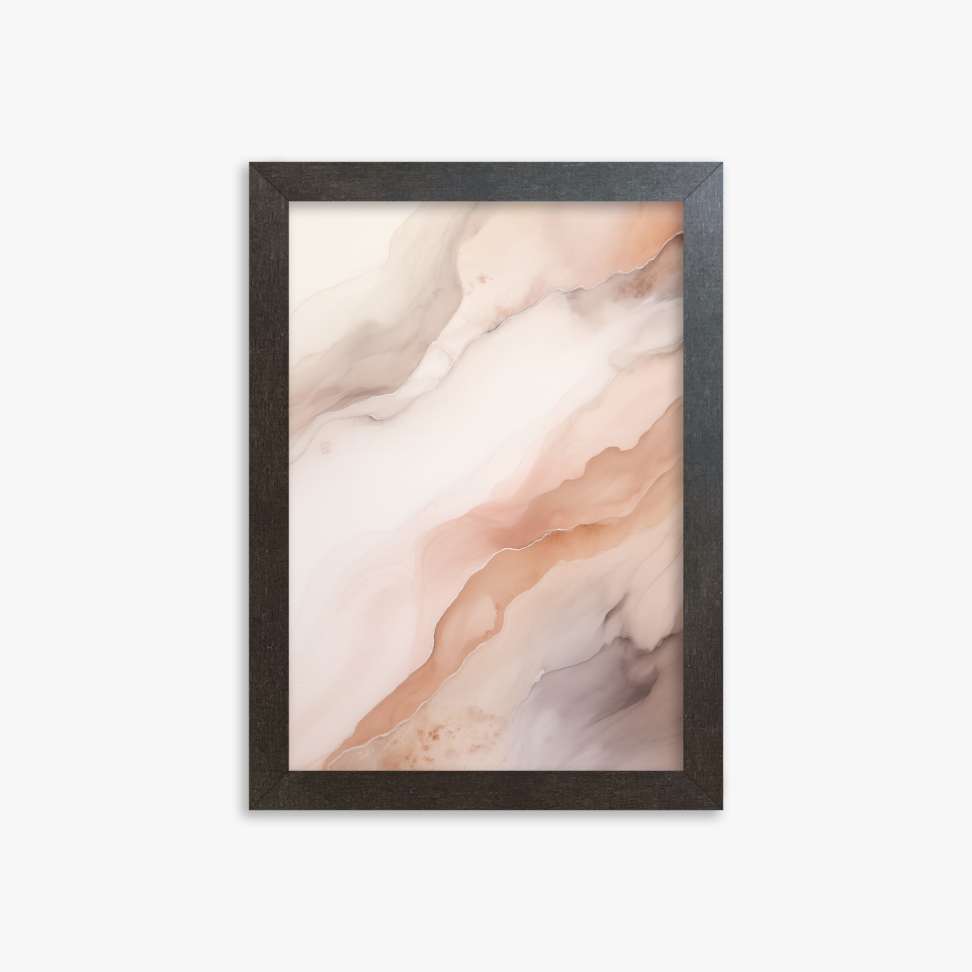 Rose Marble, 21x30cm Framed Poster With Espresso Frame