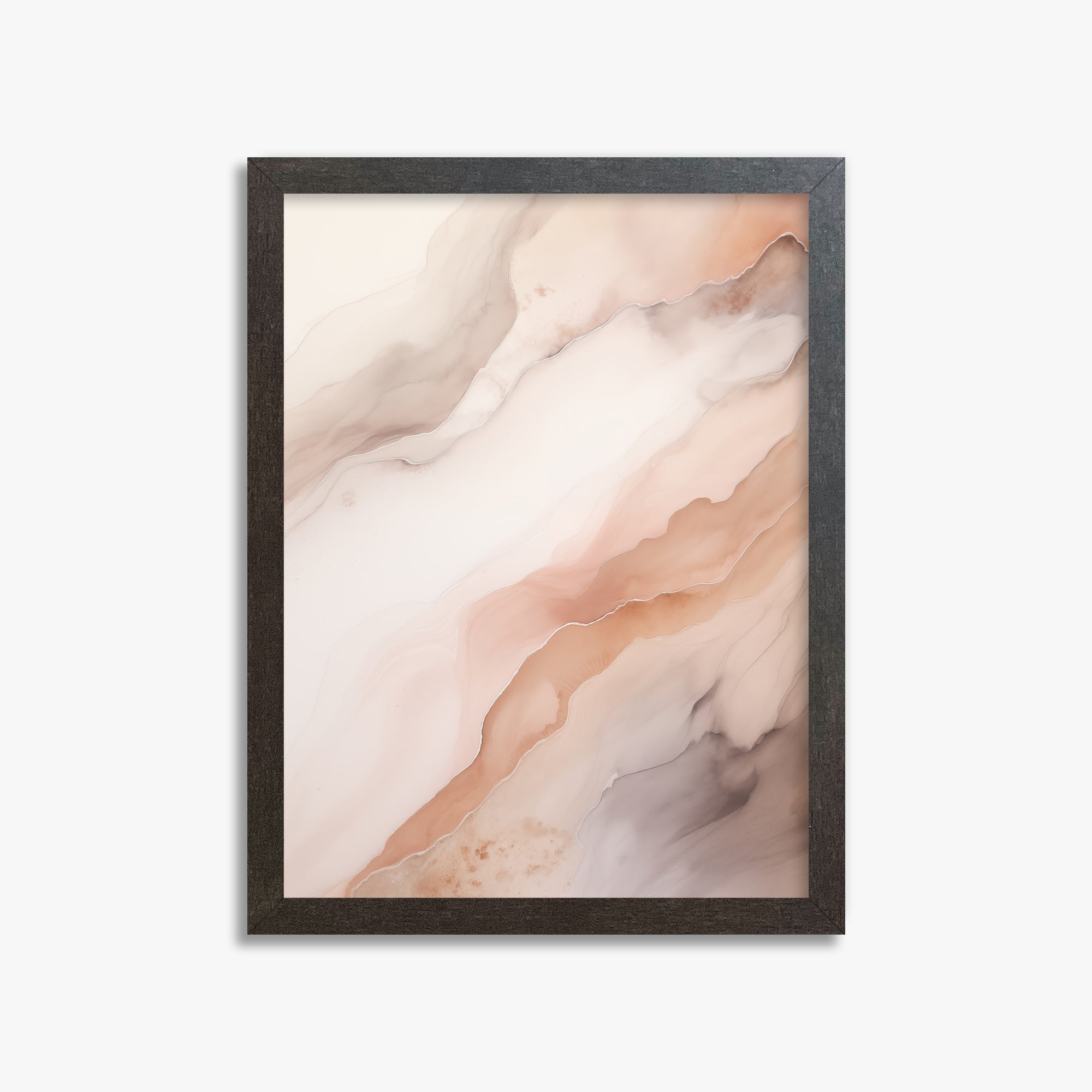 Rose Marble, 30x40cm Framed Poster With Espresso Frame