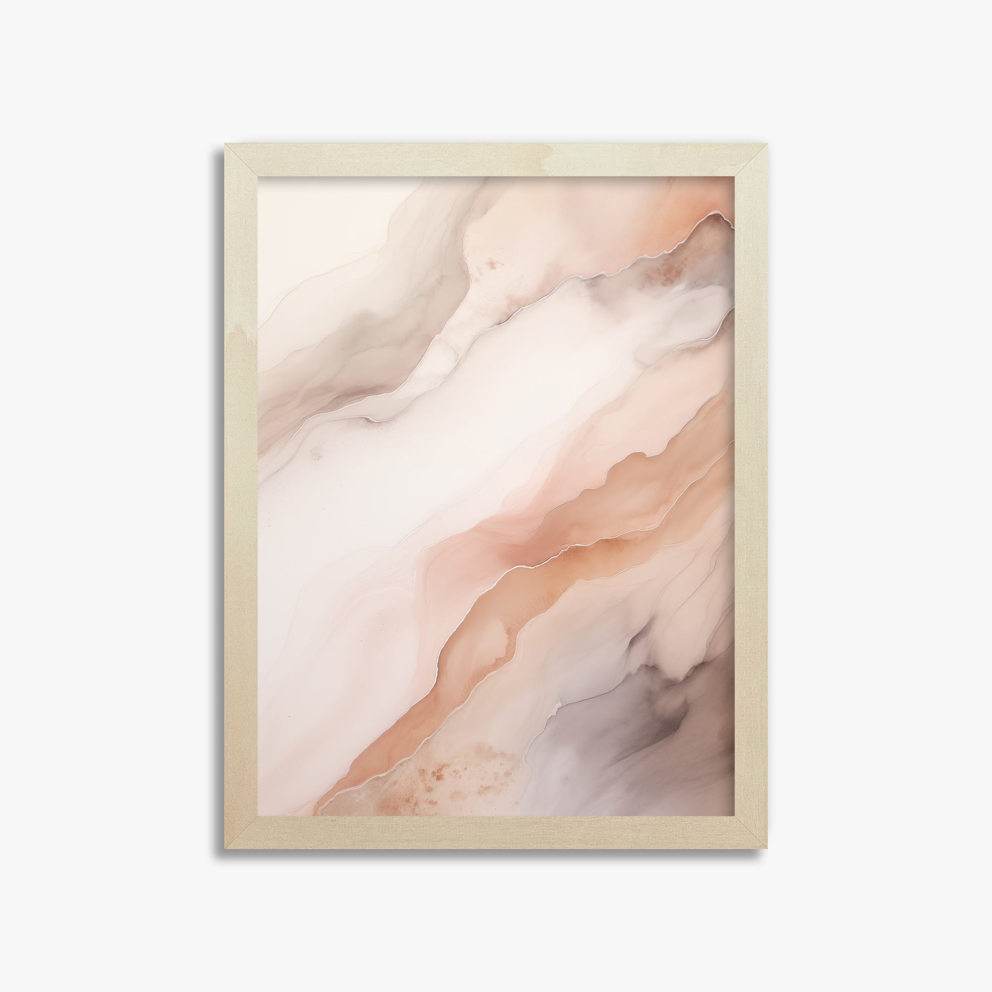 Rose Marble, 30x40cm Framed Poster With Lime Wood Frame