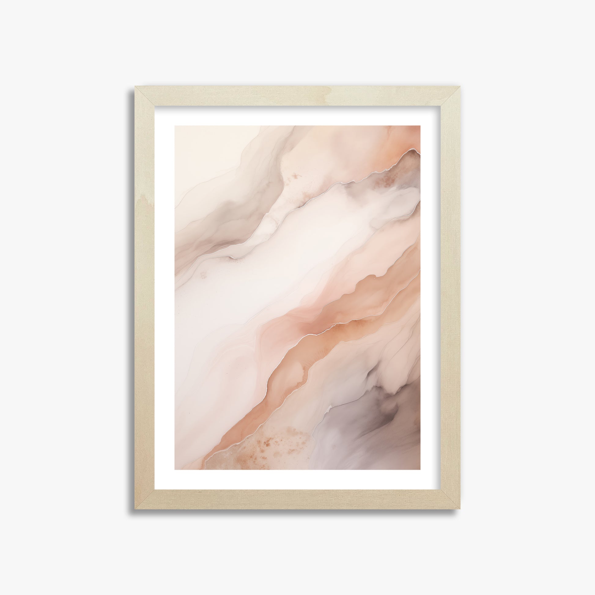 Rose Marble, 30x40cm Framed Poster With Lime Wood Frame