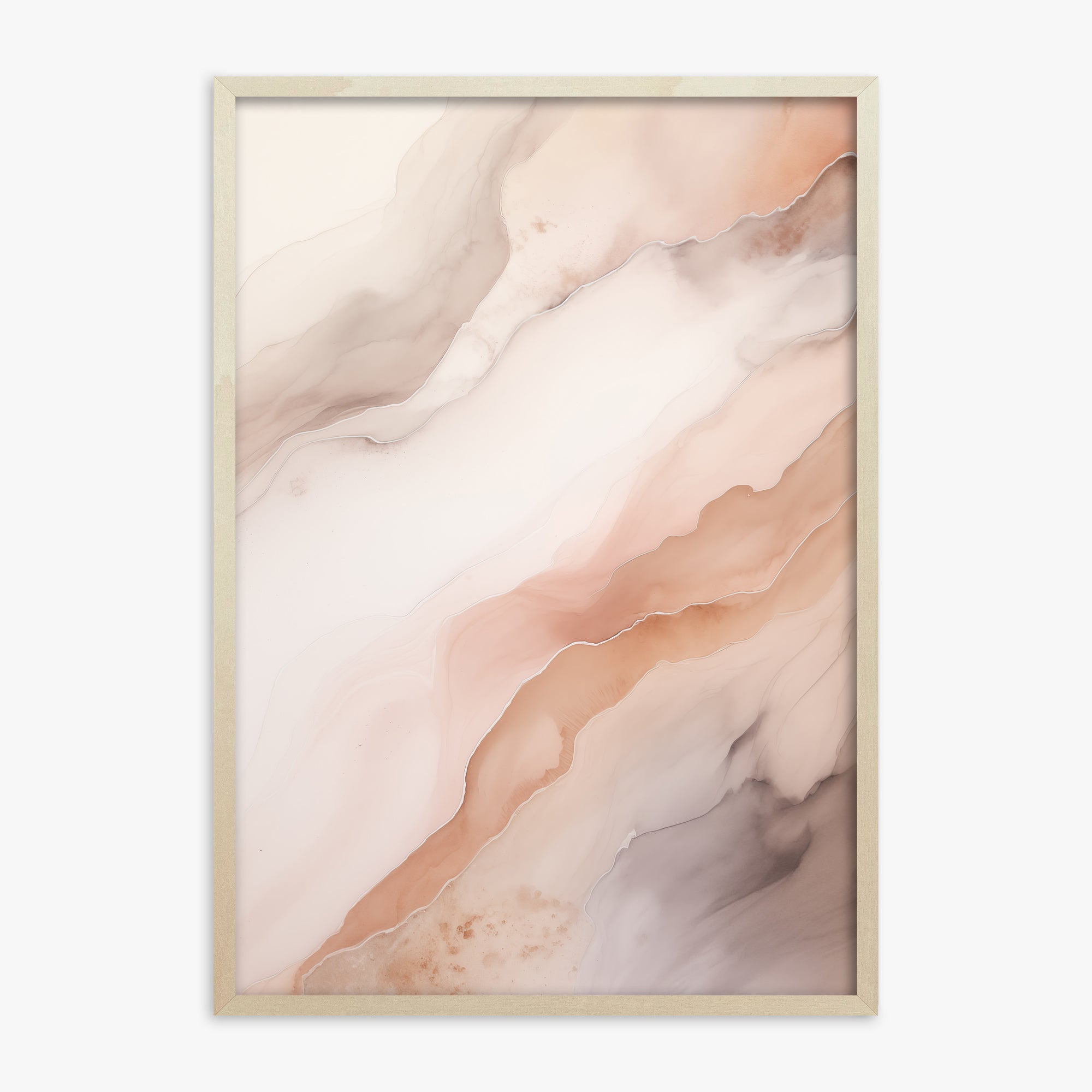 Rose Marble, 70x100cm Framed Poster With Lime Wood Frame