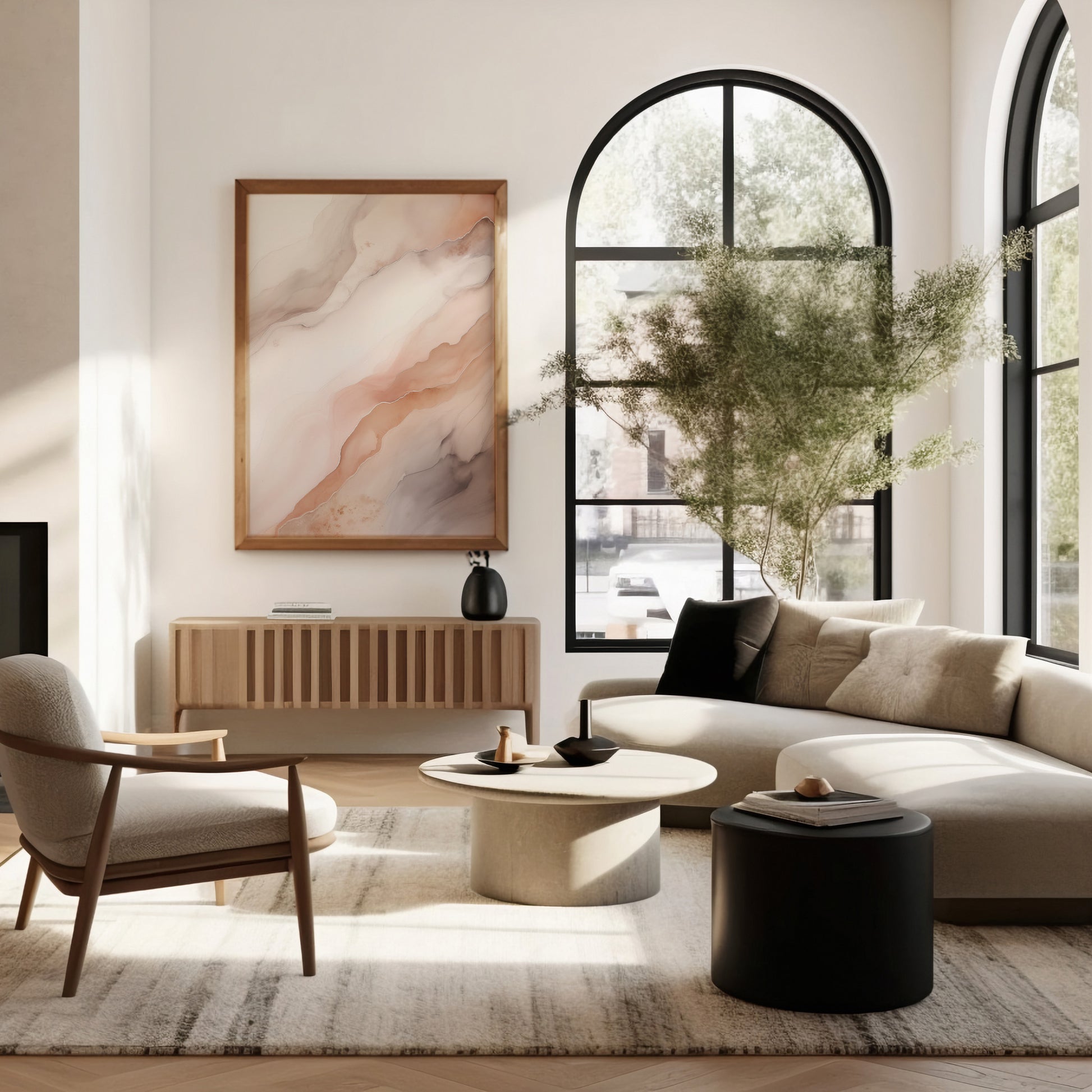 Design Concept No. 40 for Rose Marble Modern Poster Art