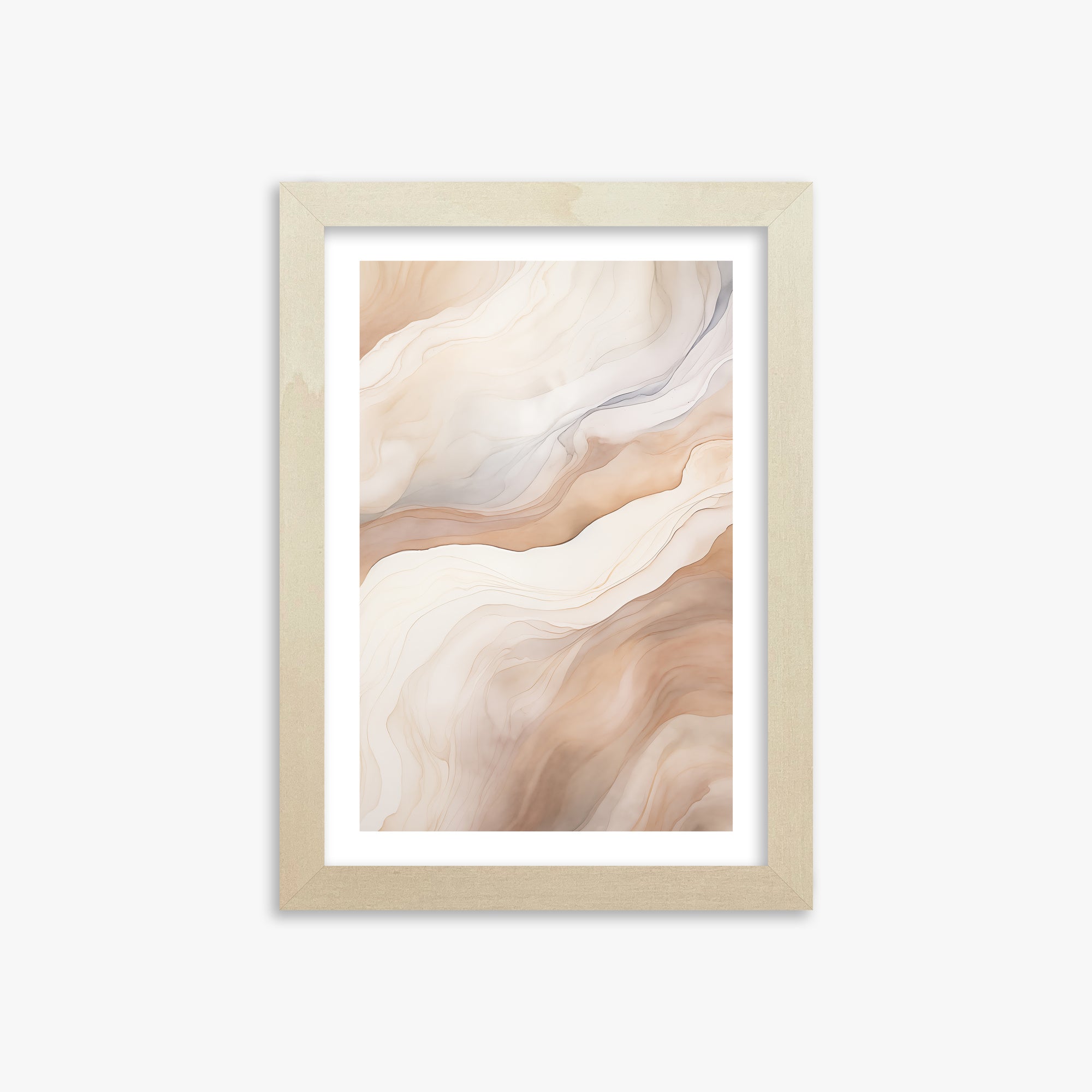 Liquid Strata, 21x30cm Framed Poster With Lime Wood Frame