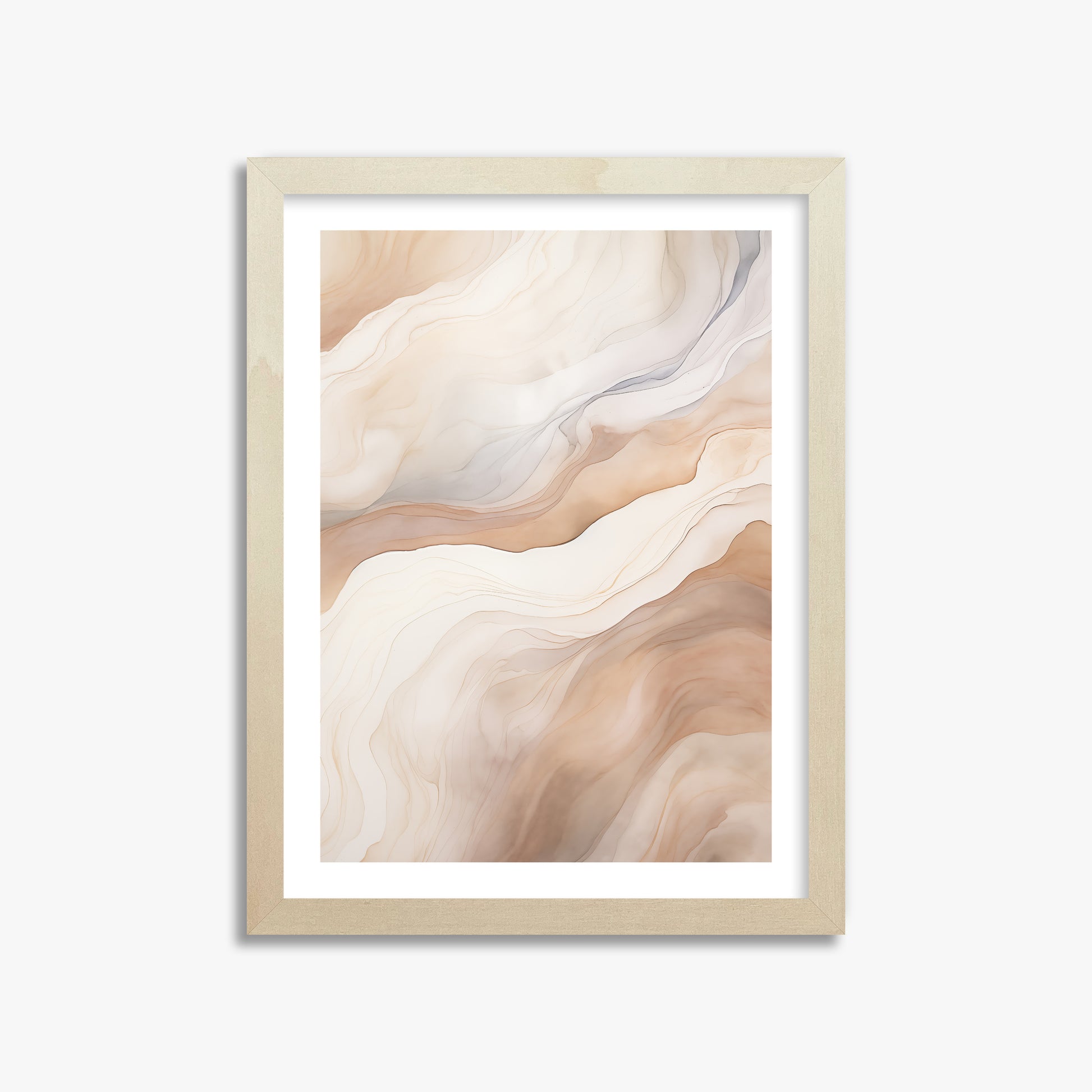 Liquid Strata, 30x40cm Framed Poster With Lime Wood Frame
