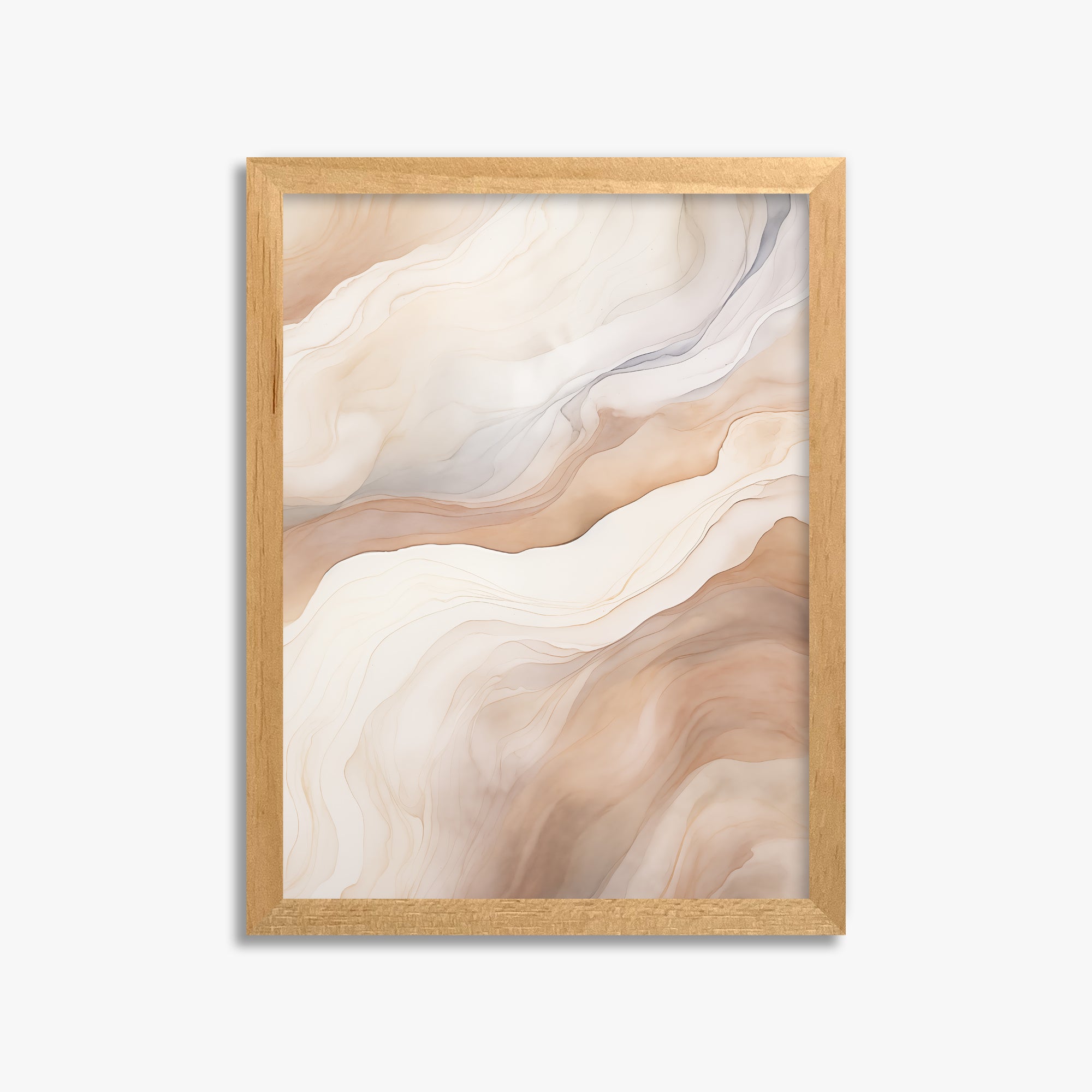 Liquid Strata, 30x40cm Framed Poster With Oak Frame