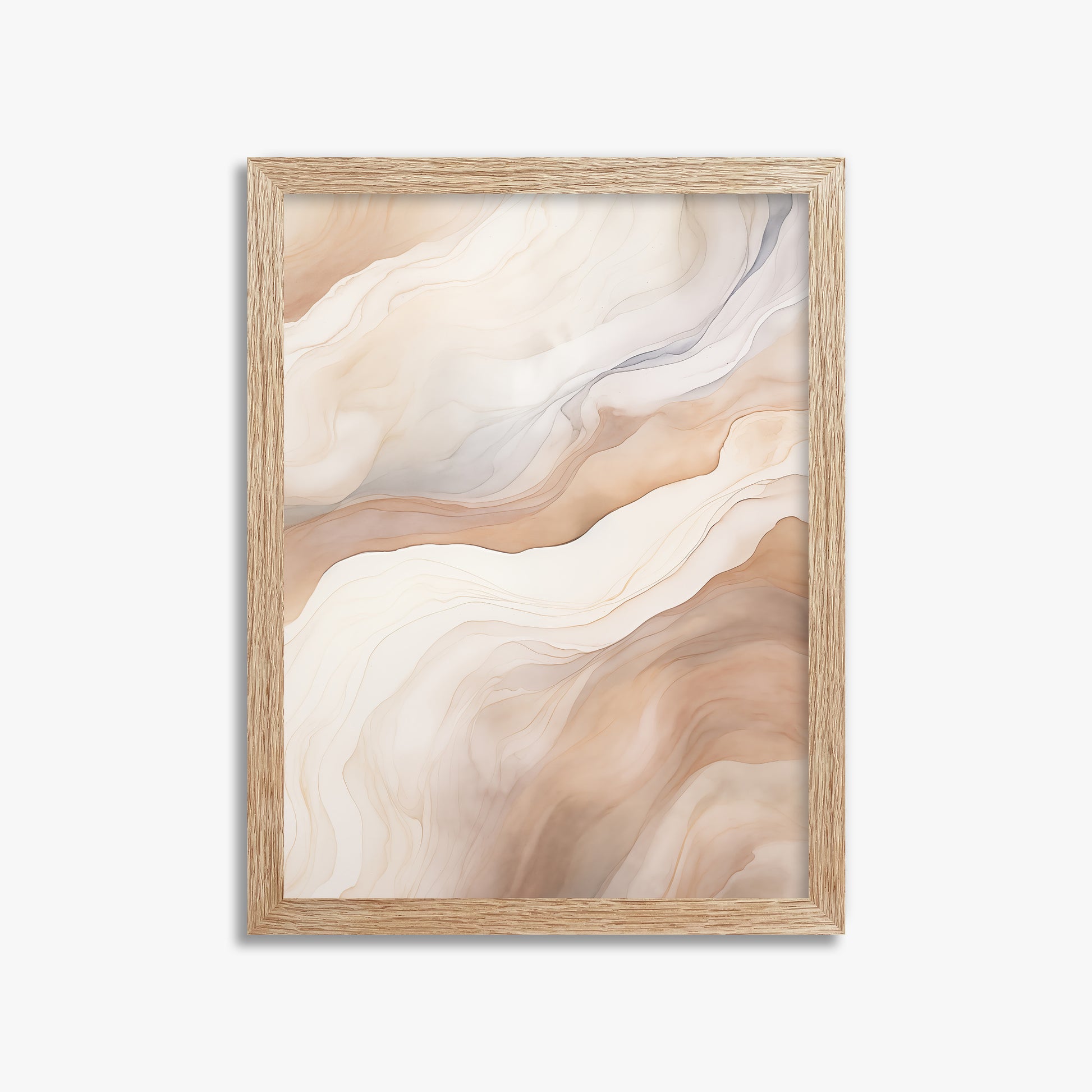 Liquid Strata, 30x40cm Framed Poster With Raw Oak Frame