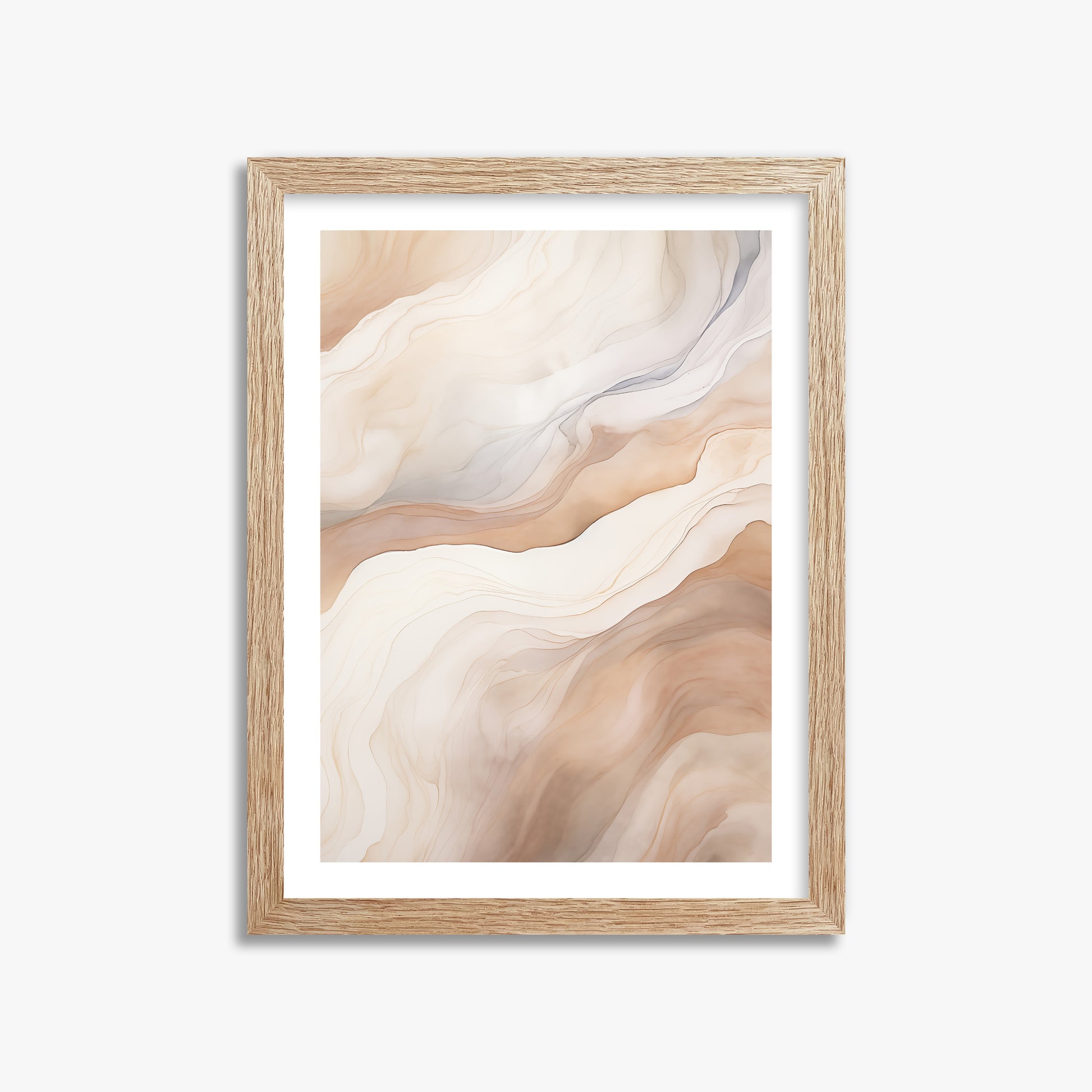 Liquid Strata, 30x40cm Framed Poster With Raw Oak Frame