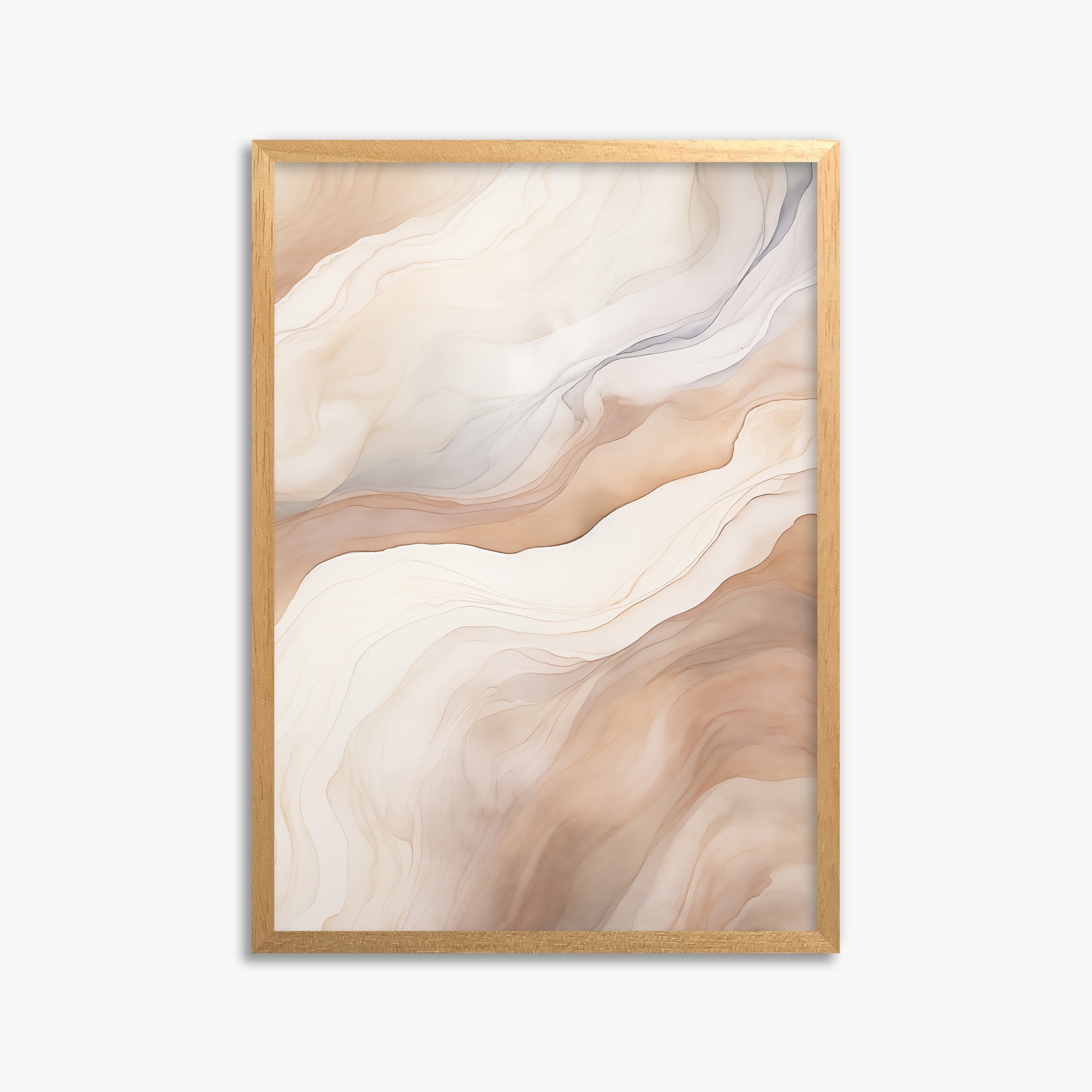 Liquid Strata, 50x70cm Framed Poster With Oak Frame