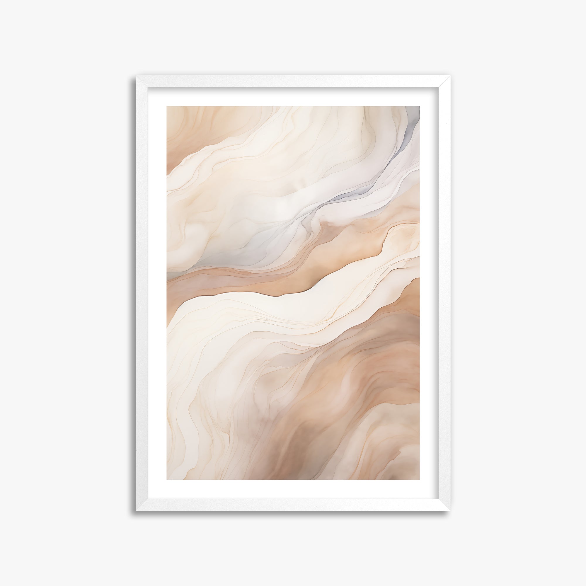 Liquid Strata, 50x70cm Framed Poster With White Frame
