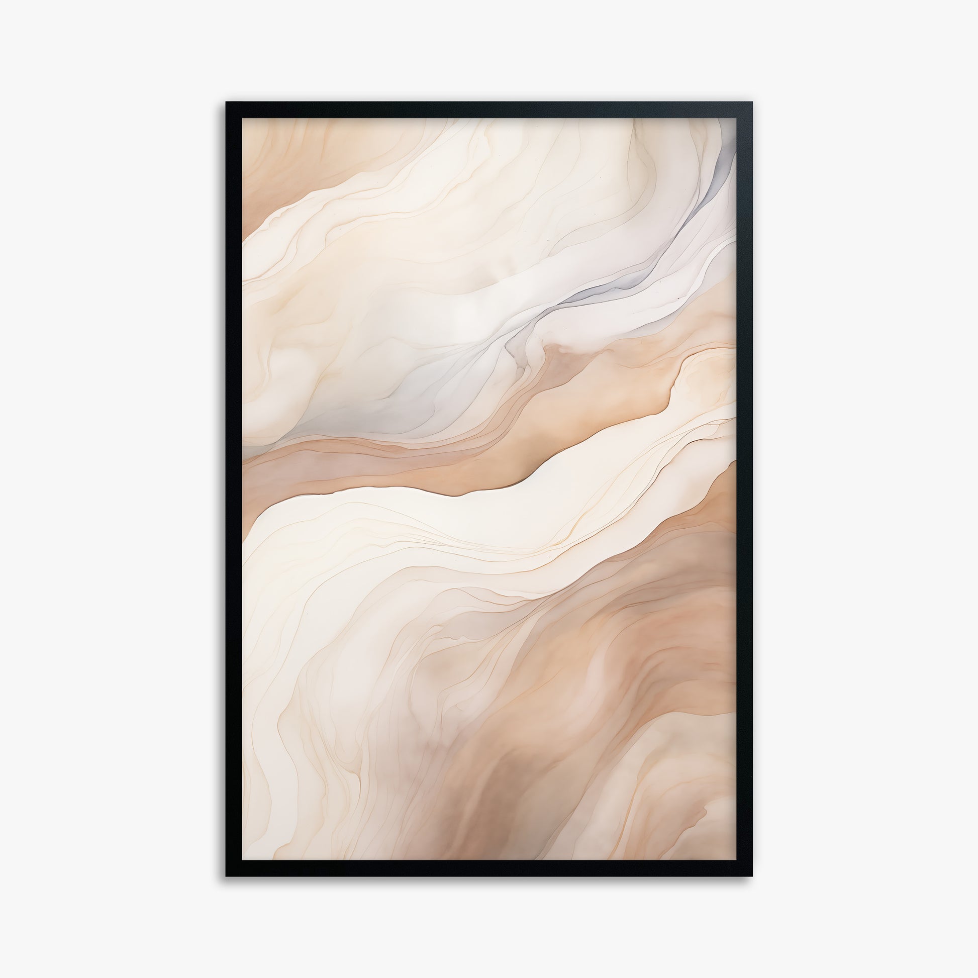 Liquid Strata, 61x91cm Framed Poster With Black Frame