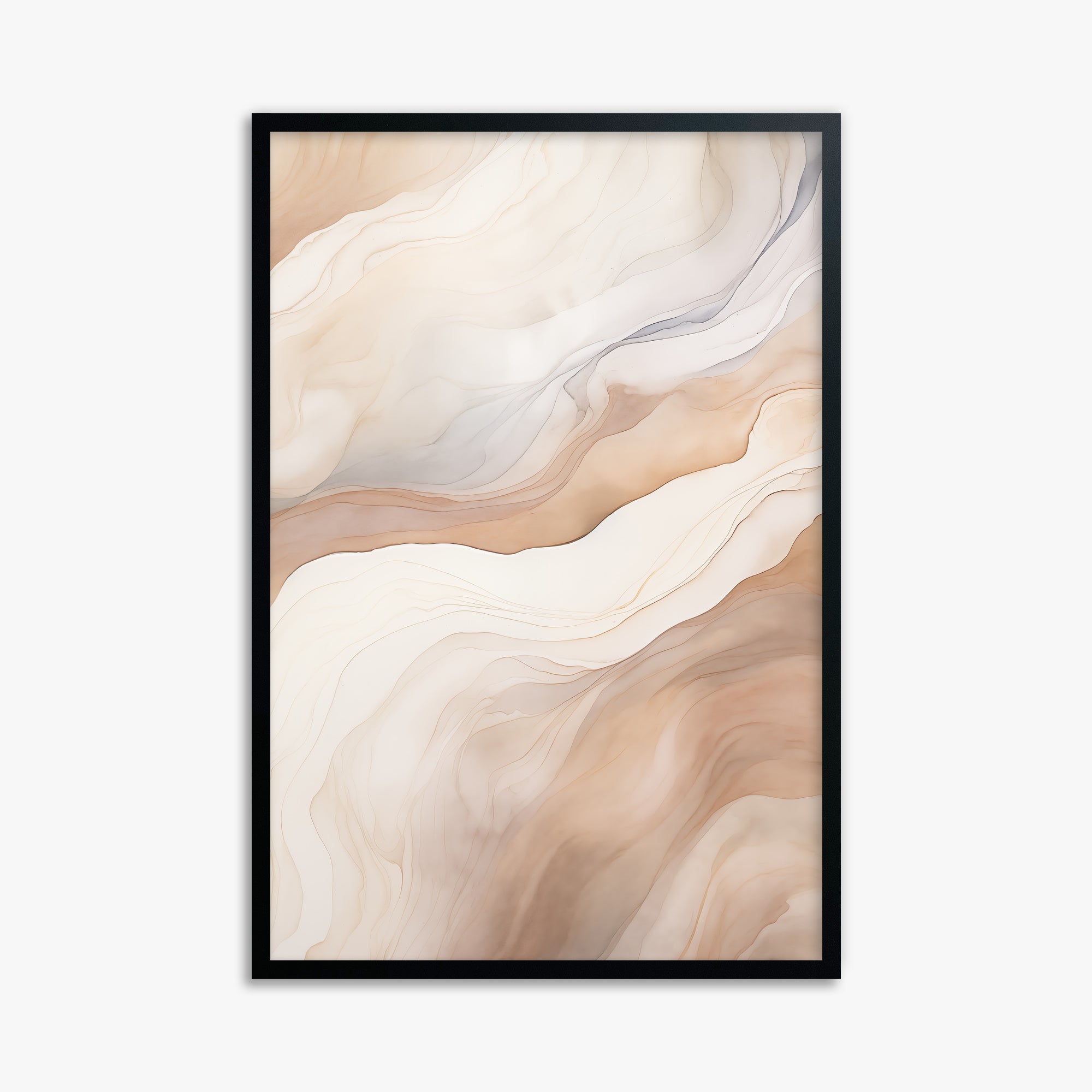 Liquid Strata, 61x91cm Framed Poster With Black Frame