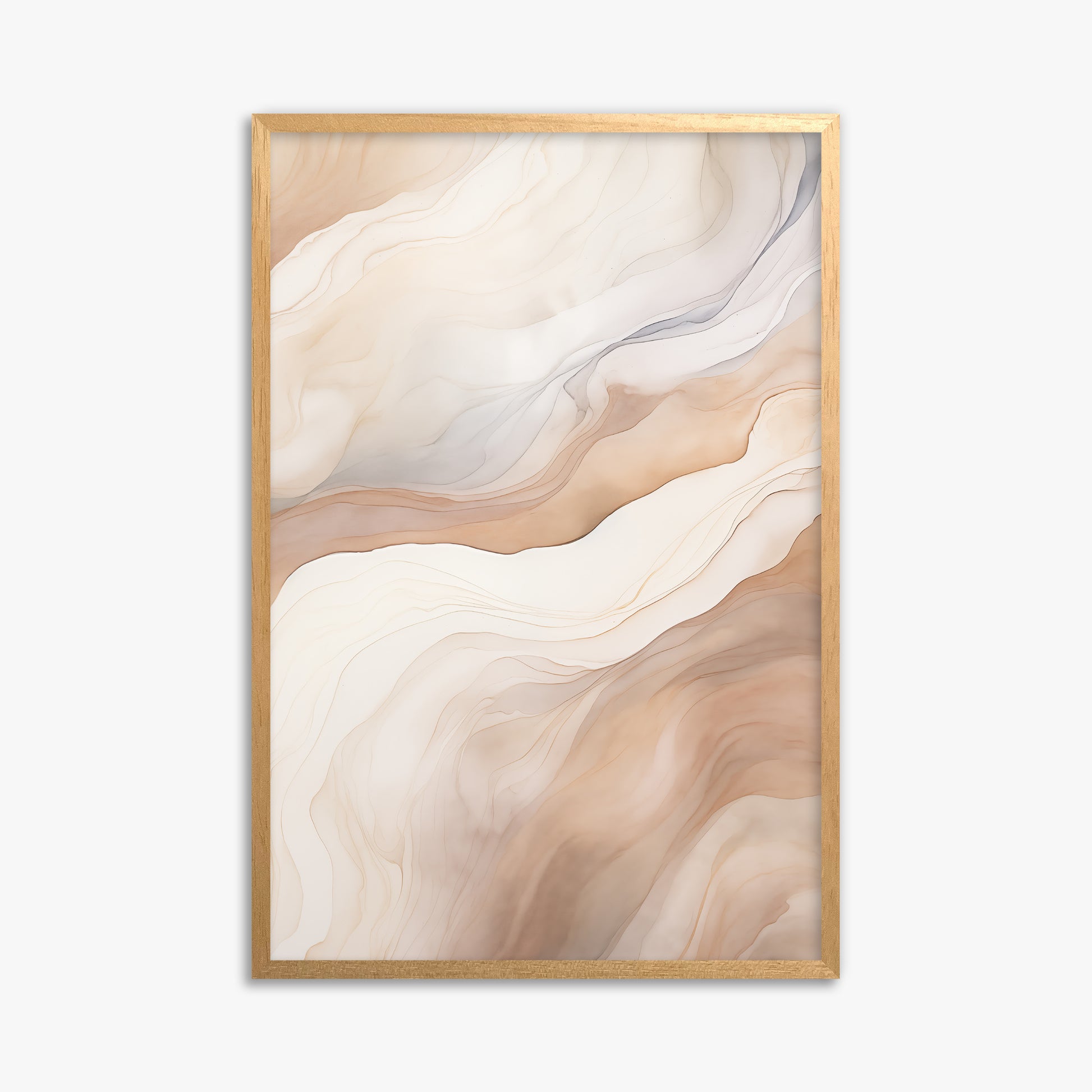 Liquid Strata, 61x91cm Framed Poster With Oak Frame