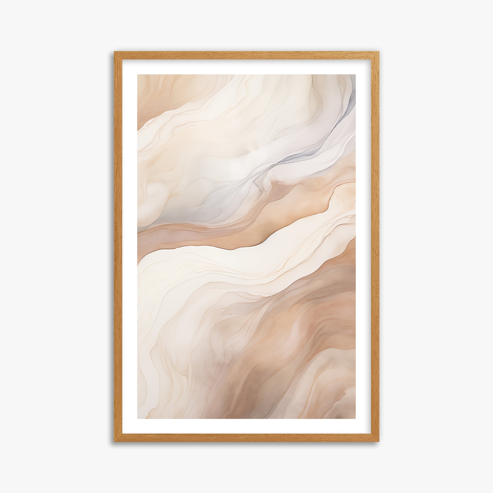 Liquid Strata, 61x91cm Framed Poster With Oak Frame