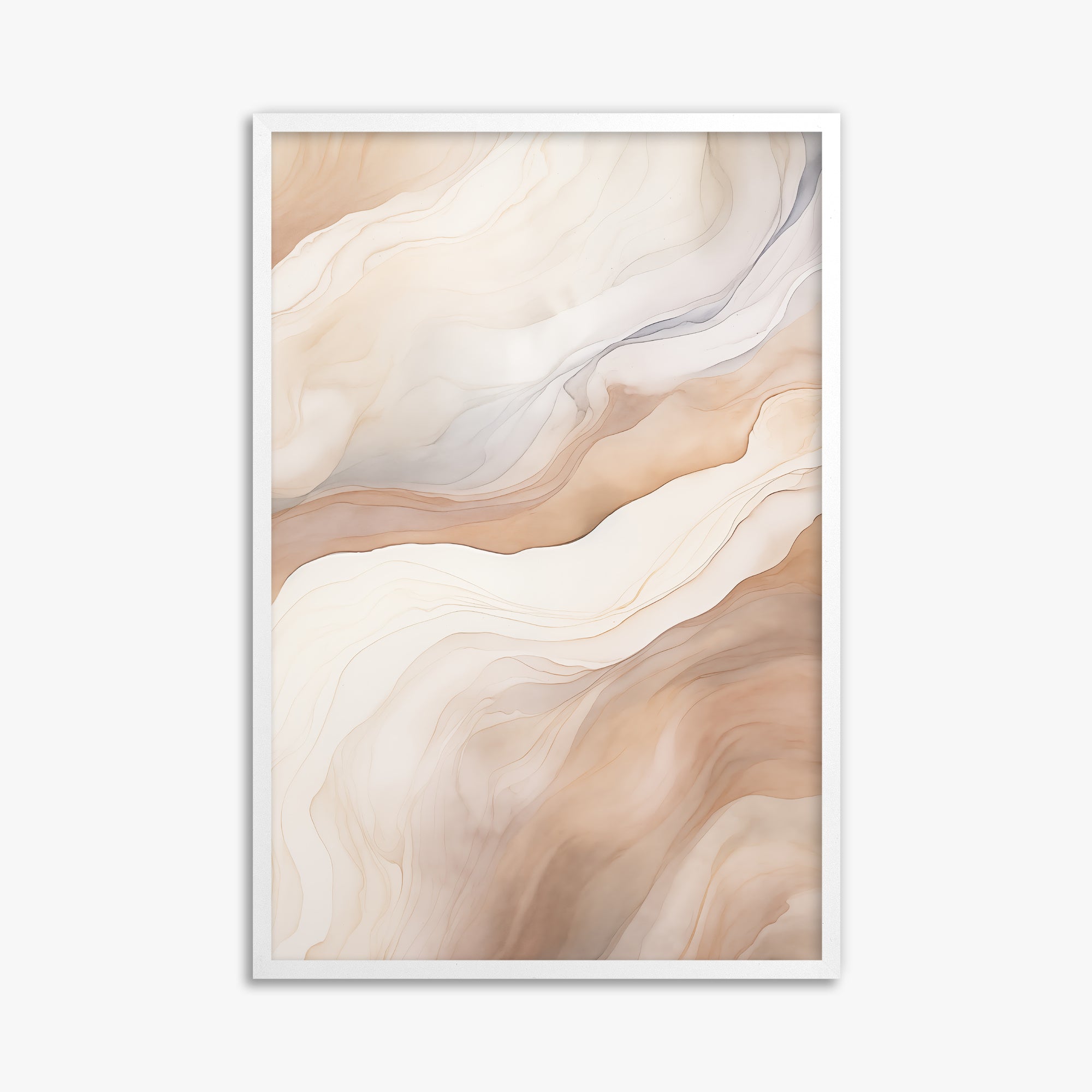 Liquid Strata, 61x91cm Framed Poster With White Frame